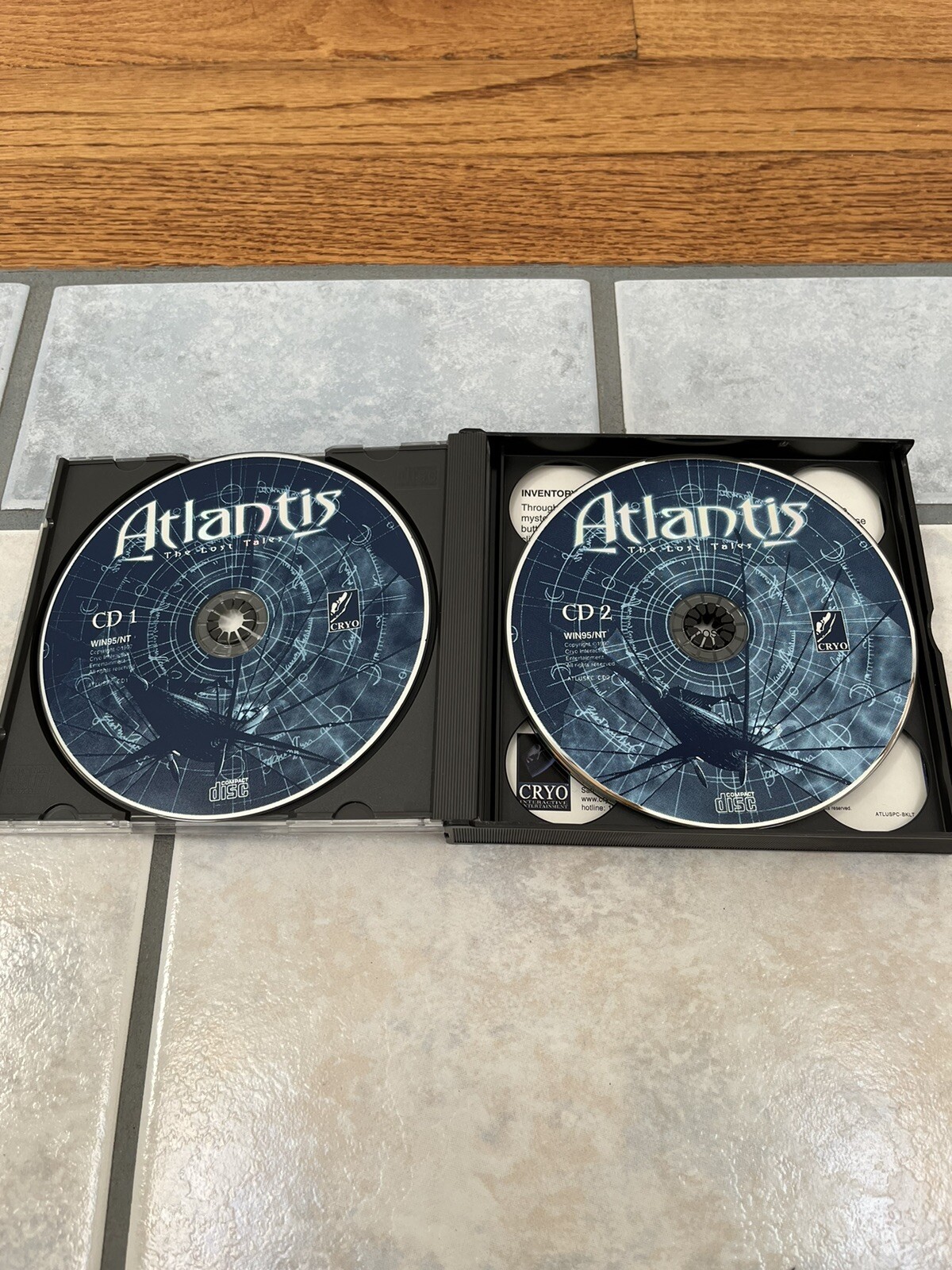 Atlantis: The Lost Tales (PC, 1997, CD-ROM) Big Box Game 4- Discs w/Manual CRYO