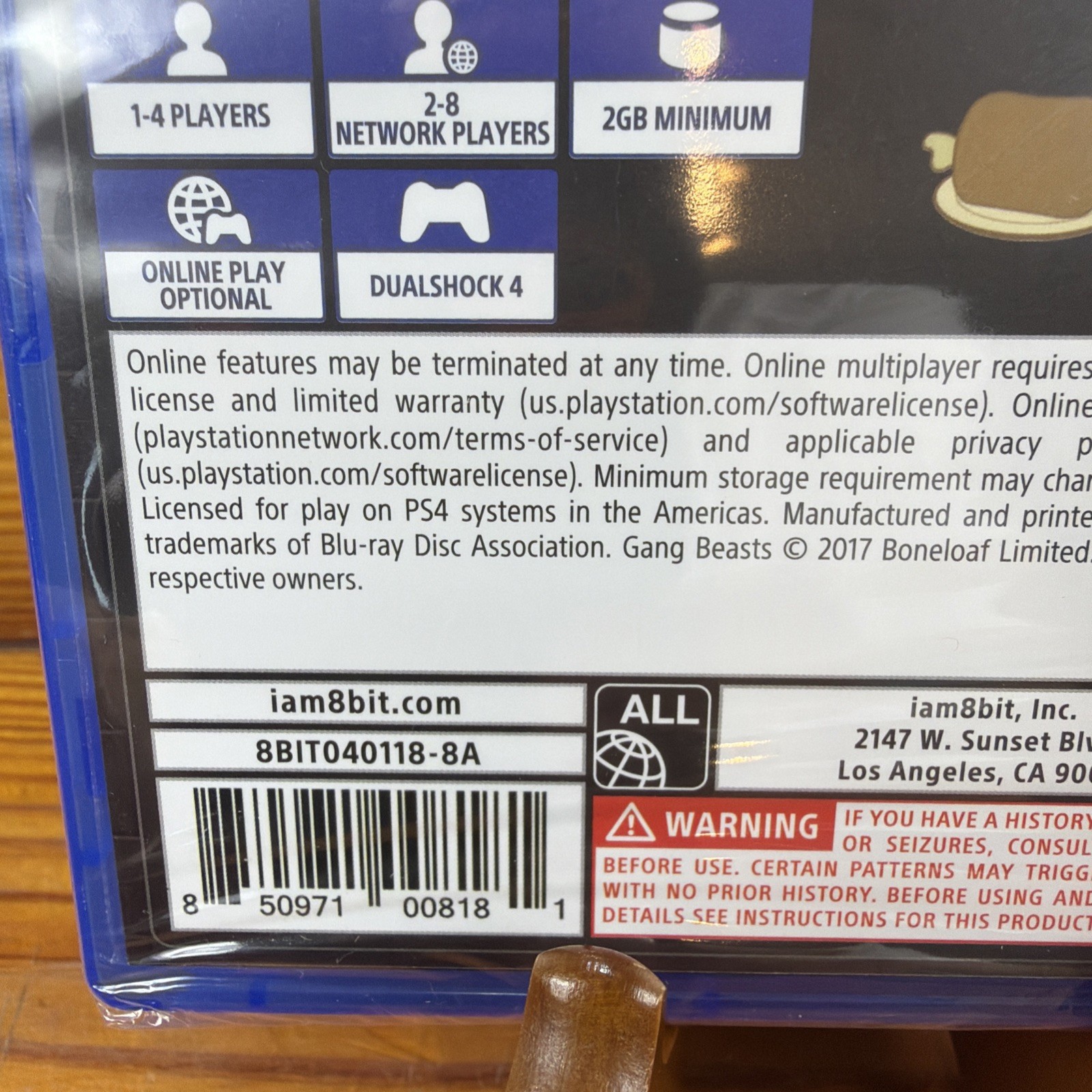 Gang Beasts (PlayStation 4) iam8bit Variant NEW/FACTORY SEALED PS4