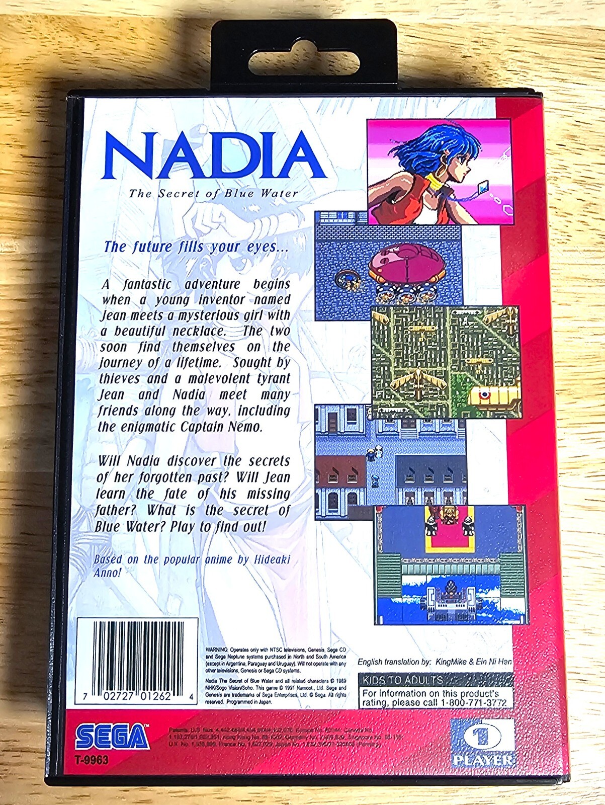 Nadia The Secret of Blue Water – RPG Game & Case For Sega Mega Drive Genesis