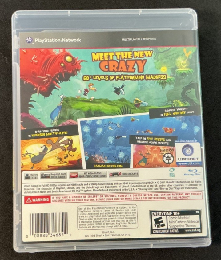 **Rayman Origins – Sony PlayStation 3 PS3 CIB Tested And Working**