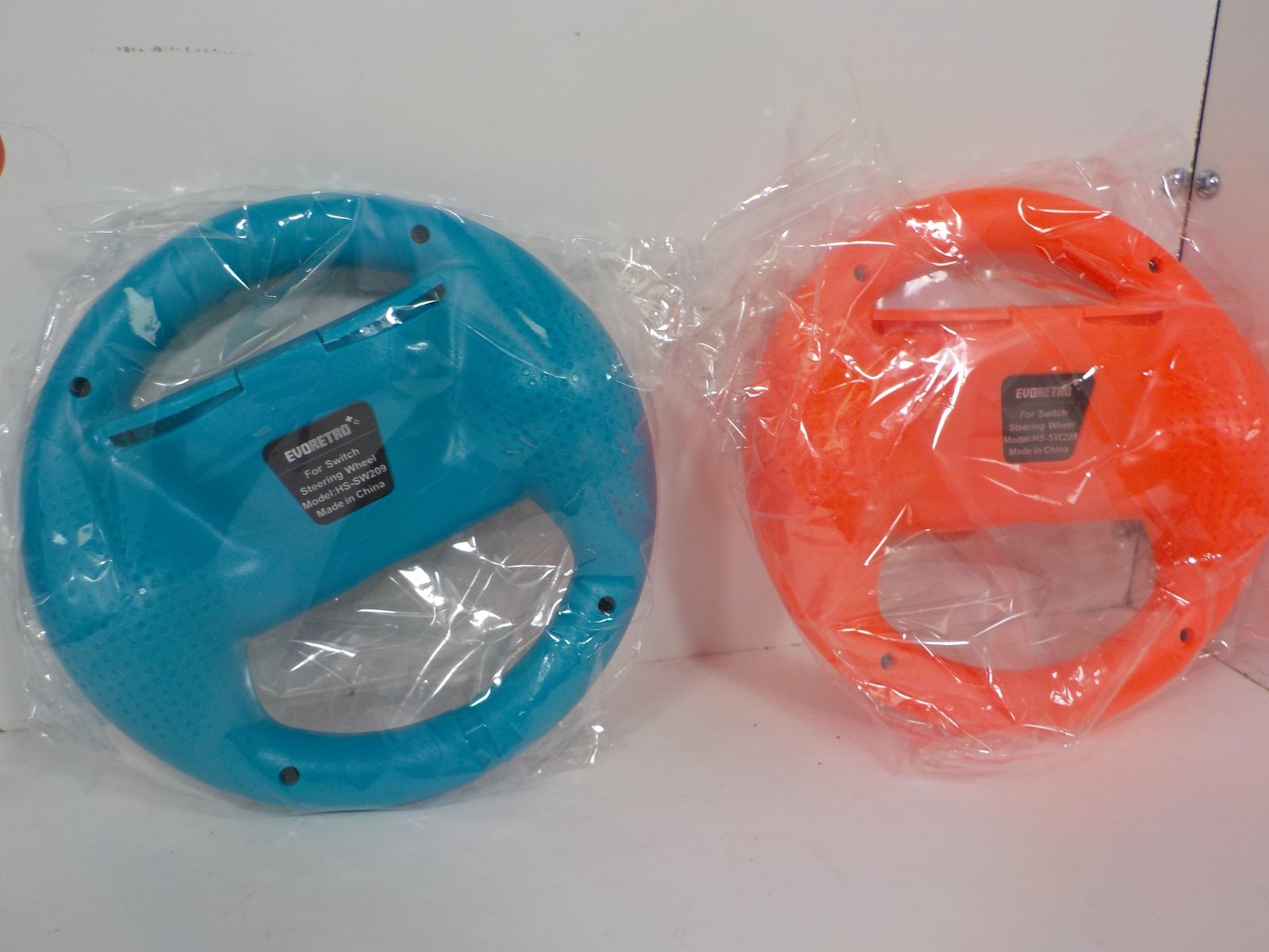 N A730 EVORETRO NINTENDO SWITCH ACCESSORY LOT STEERING WHEEL TENNIS RACKET GRIPS