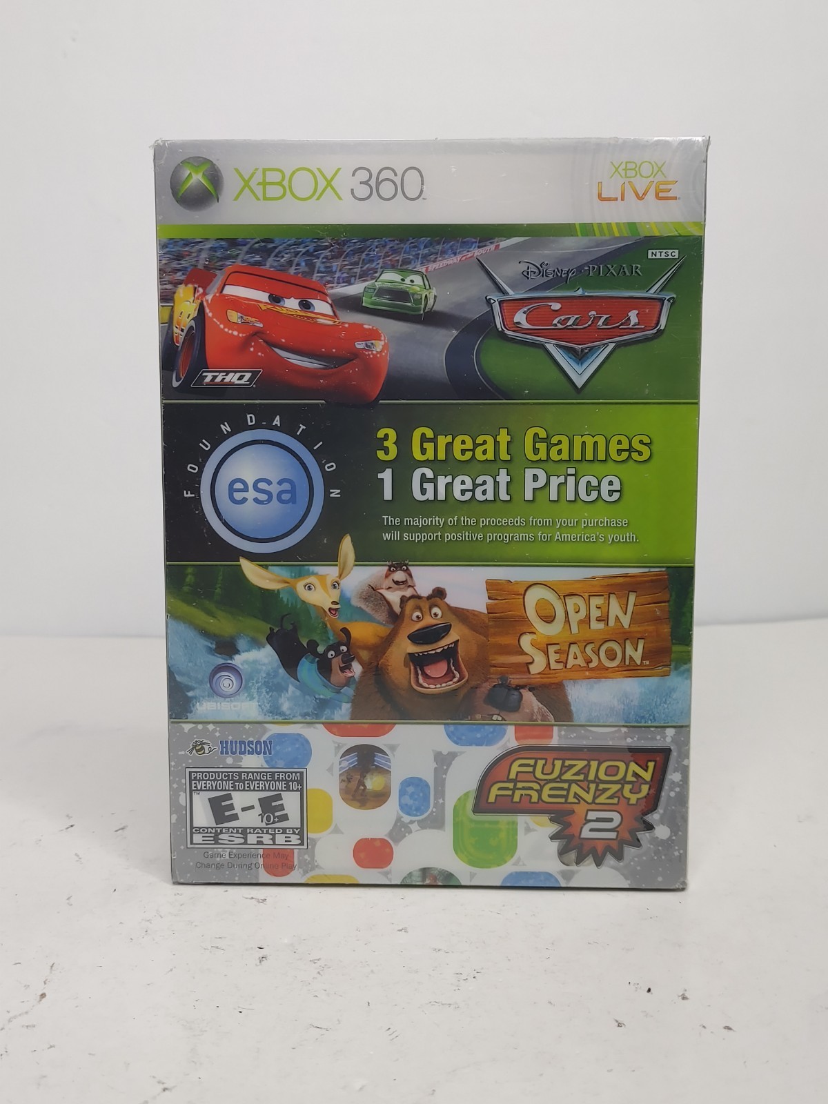ESA Foundation Bundle (Xbox 360) NEW/SEALED! Fuzion Frenzy 2, Open Season, Cars