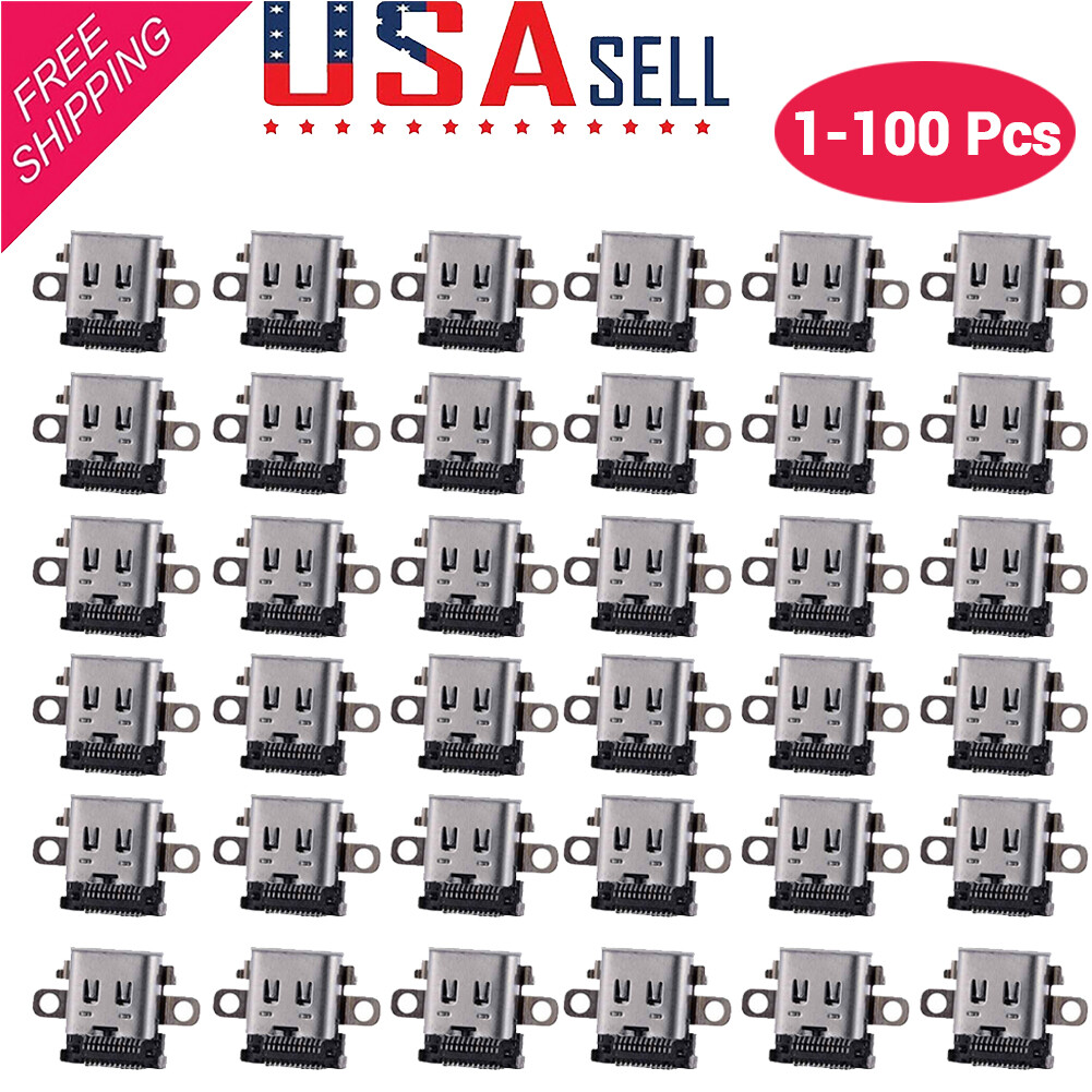 Lot Bulk USB Type-C Charging Port Socket DC Jack Replacement For Nintendo Switch
