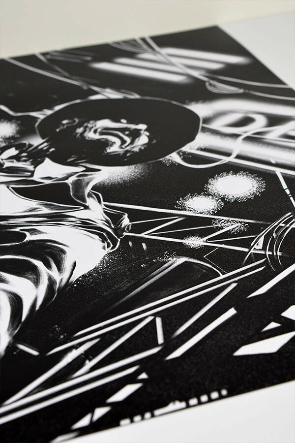 *Limited Edition* Fallout Nick Valentine Noir Lithograph 18″ x 24″ (ONLY 400!)