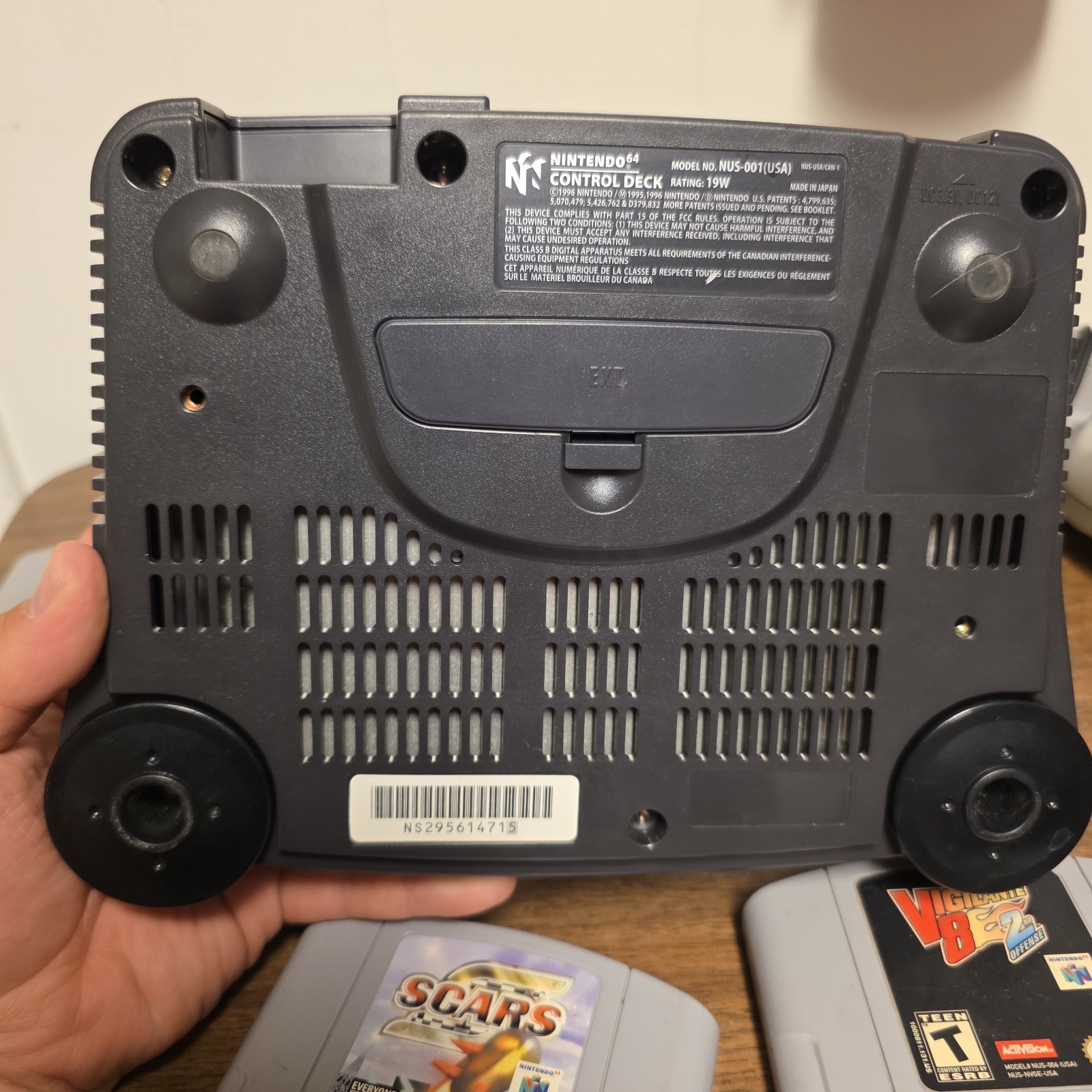 Nintendo 64 NUS-001 Lot W/ 6 Games- 1 Controller -UNTESTED- Jumper Pak-