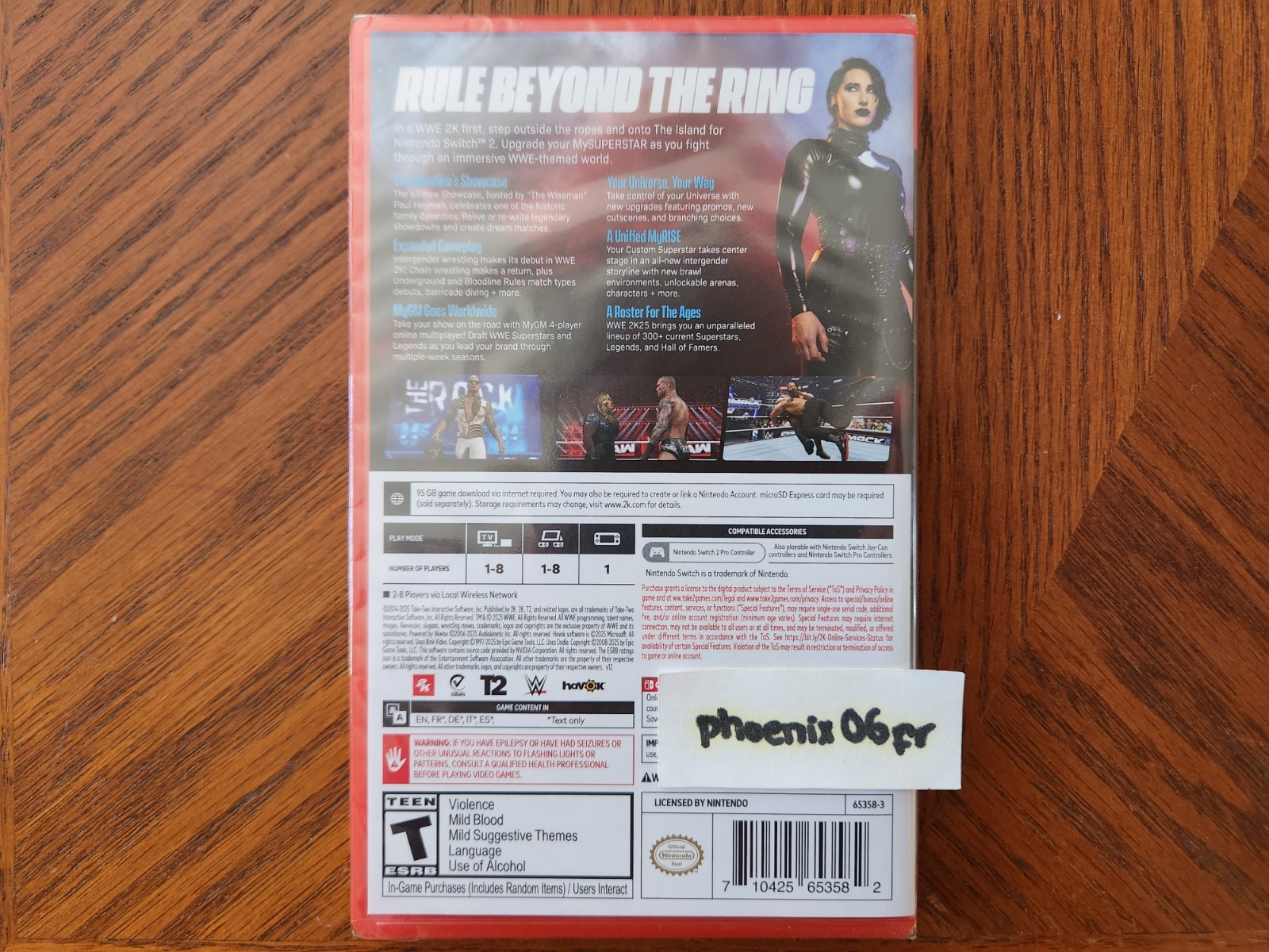 Brand New! WWE 2K25 NO GAME CARD (Nintendo Switch 2 NS2) Factory Sealed!