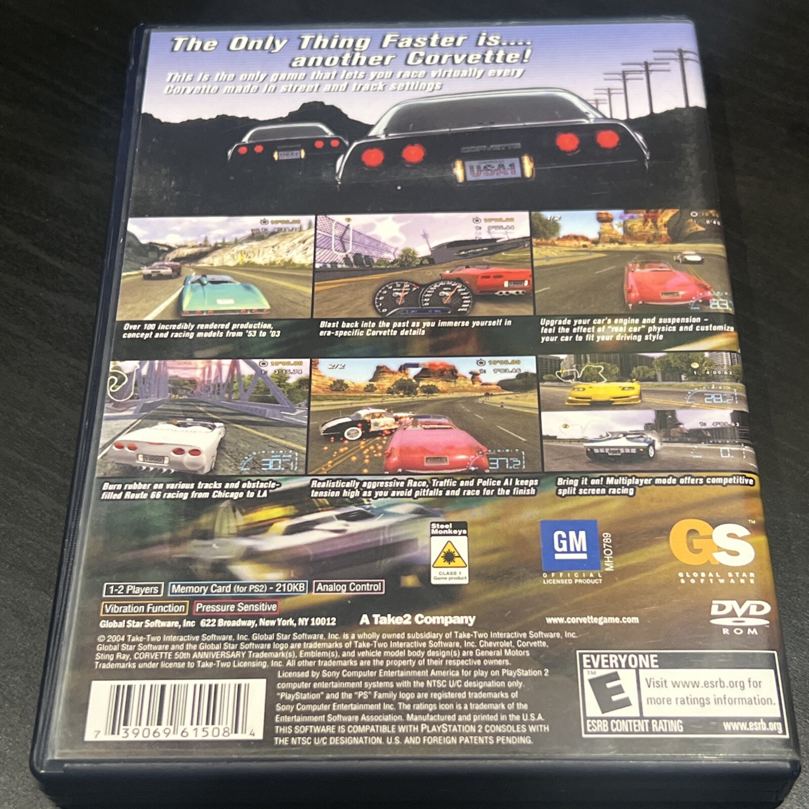 Corvette (Sony PlayStation 2, 2004) Racing Video Game – PS2 – No Manual TESTED
