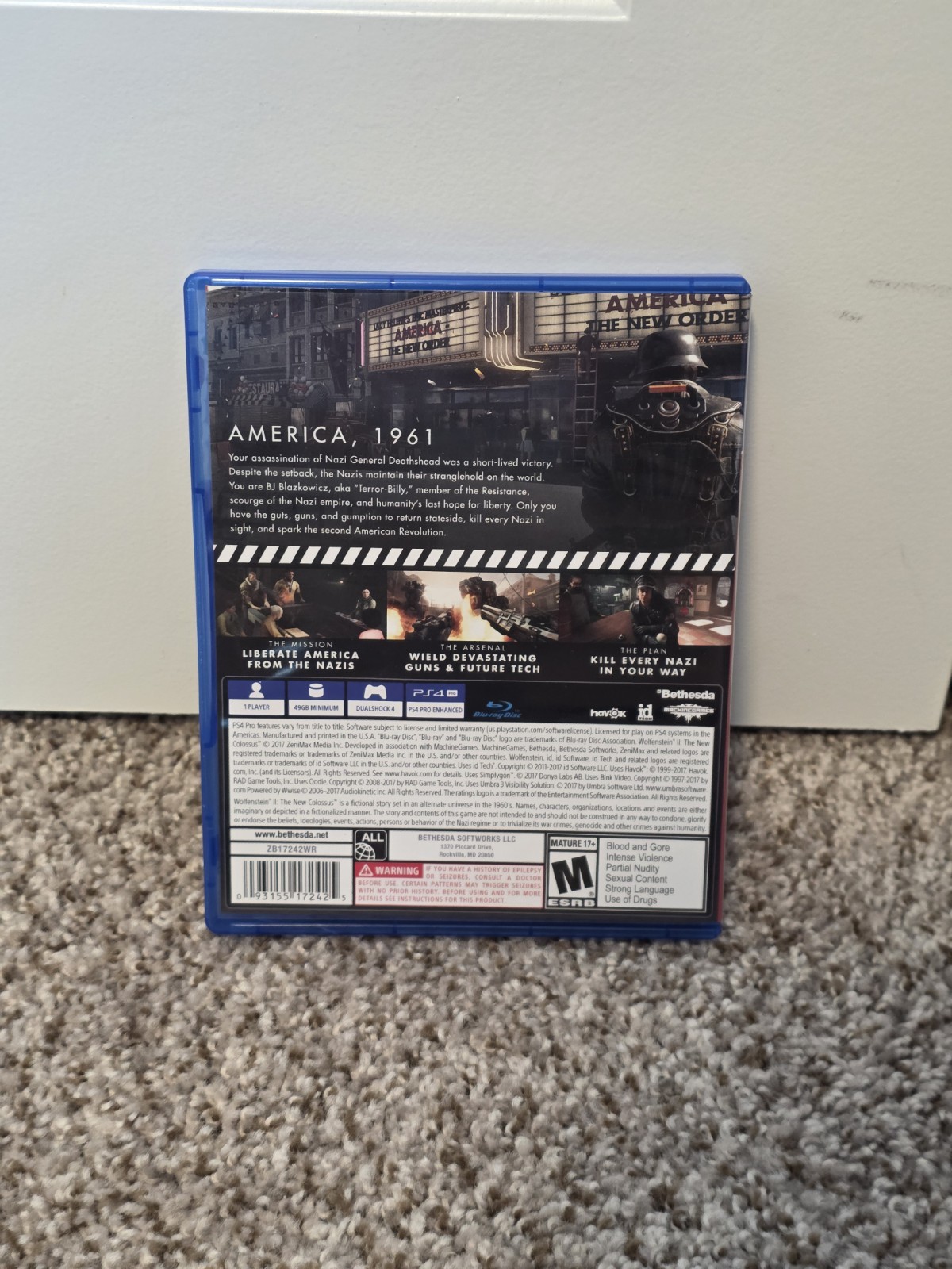 Wolfenstien II: The New Colossus PlayStation 4 PS4