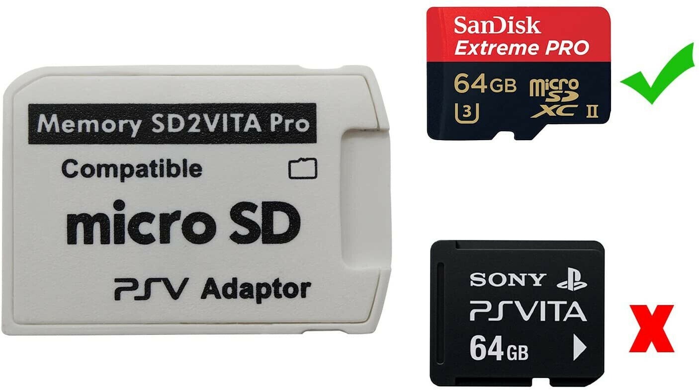 V5.0 SD2VITA PSVSD Micro SD Memory Card Pro Adapter For PS Vita PSV1000 PSV2000