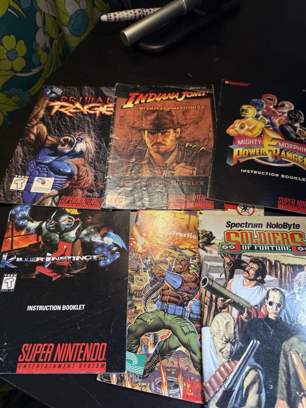 Super Nintendo SNES Original Manuals Instruction Booklet Lot 25x + Super Metroid