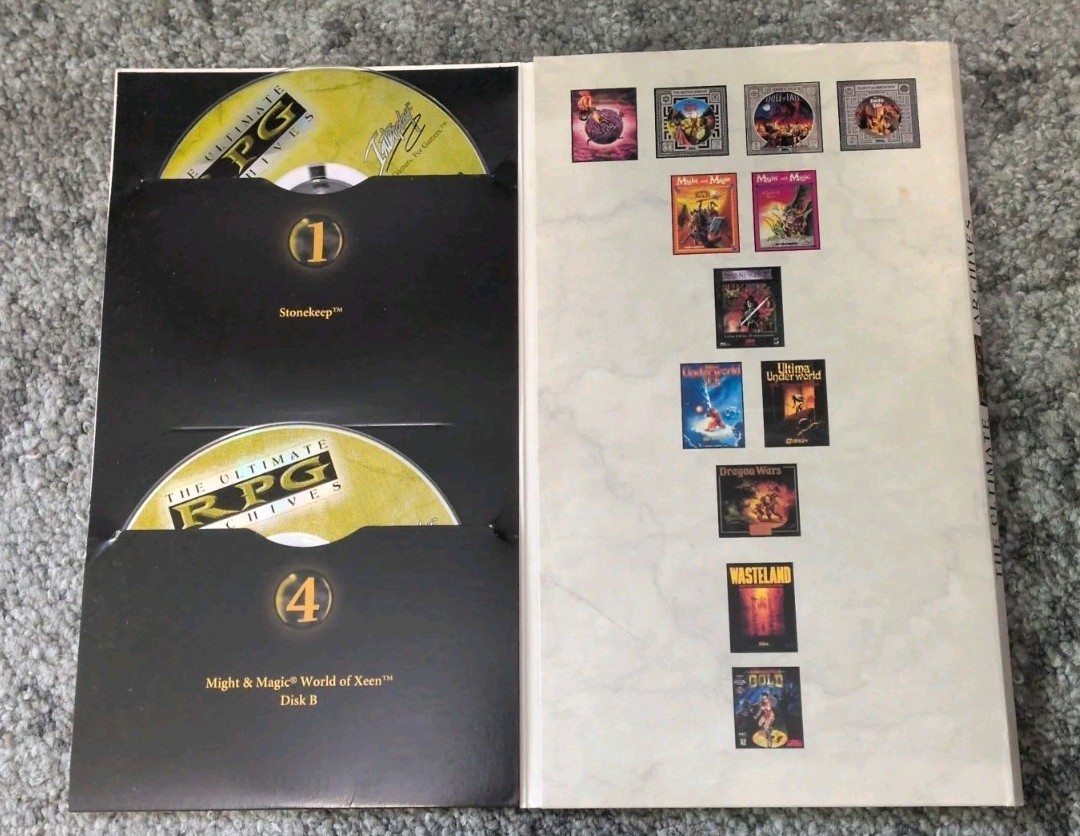 Ultimate RPG Archives PC CD-ROMs, Instruction Manual & Maps Interplay 12 Games