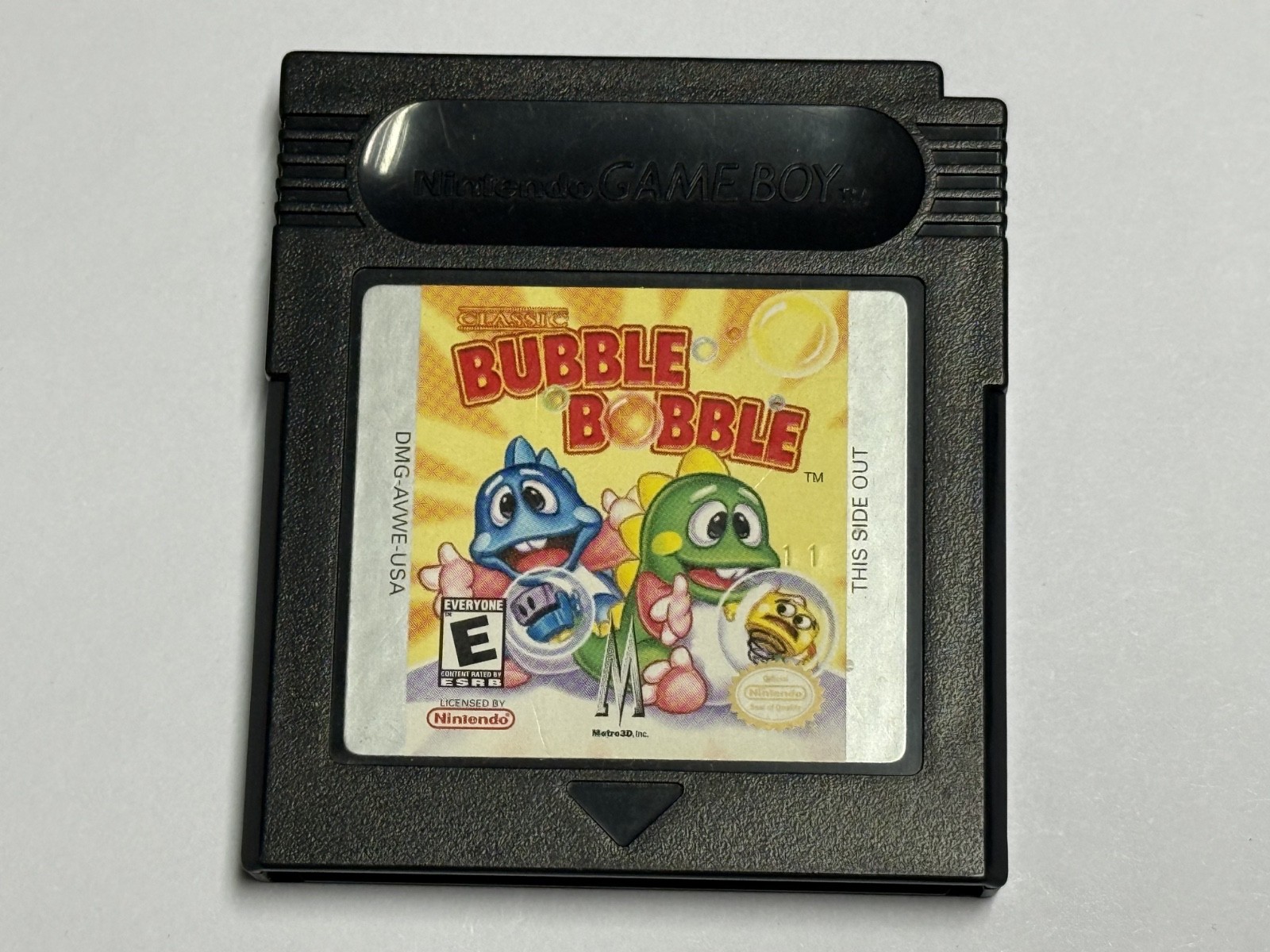 Classic Bubble Bobble Nintendo GBC With Instruction Booklet