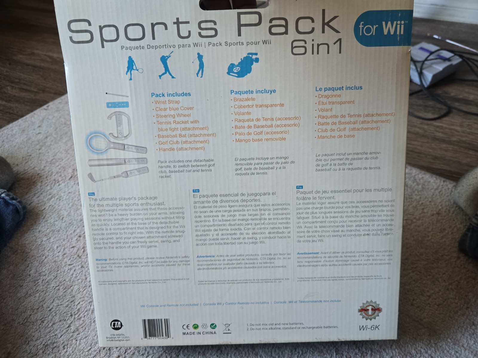 CTA Nintendo Wii Sports Accessory Pack 6 in 1 Motion Plus Compatible Bundle
