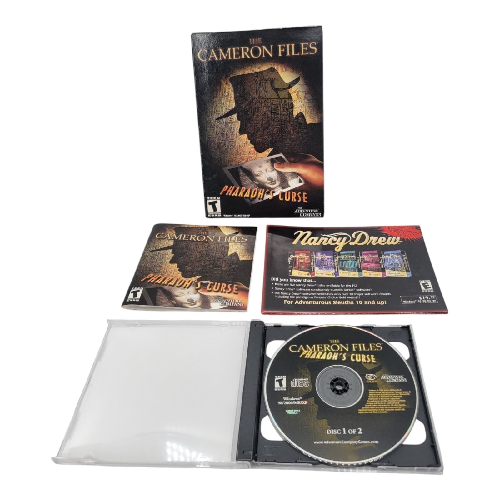 The Cameron Files Pharaohs Curse PC CD ROM Game 2002 The Adventure Company