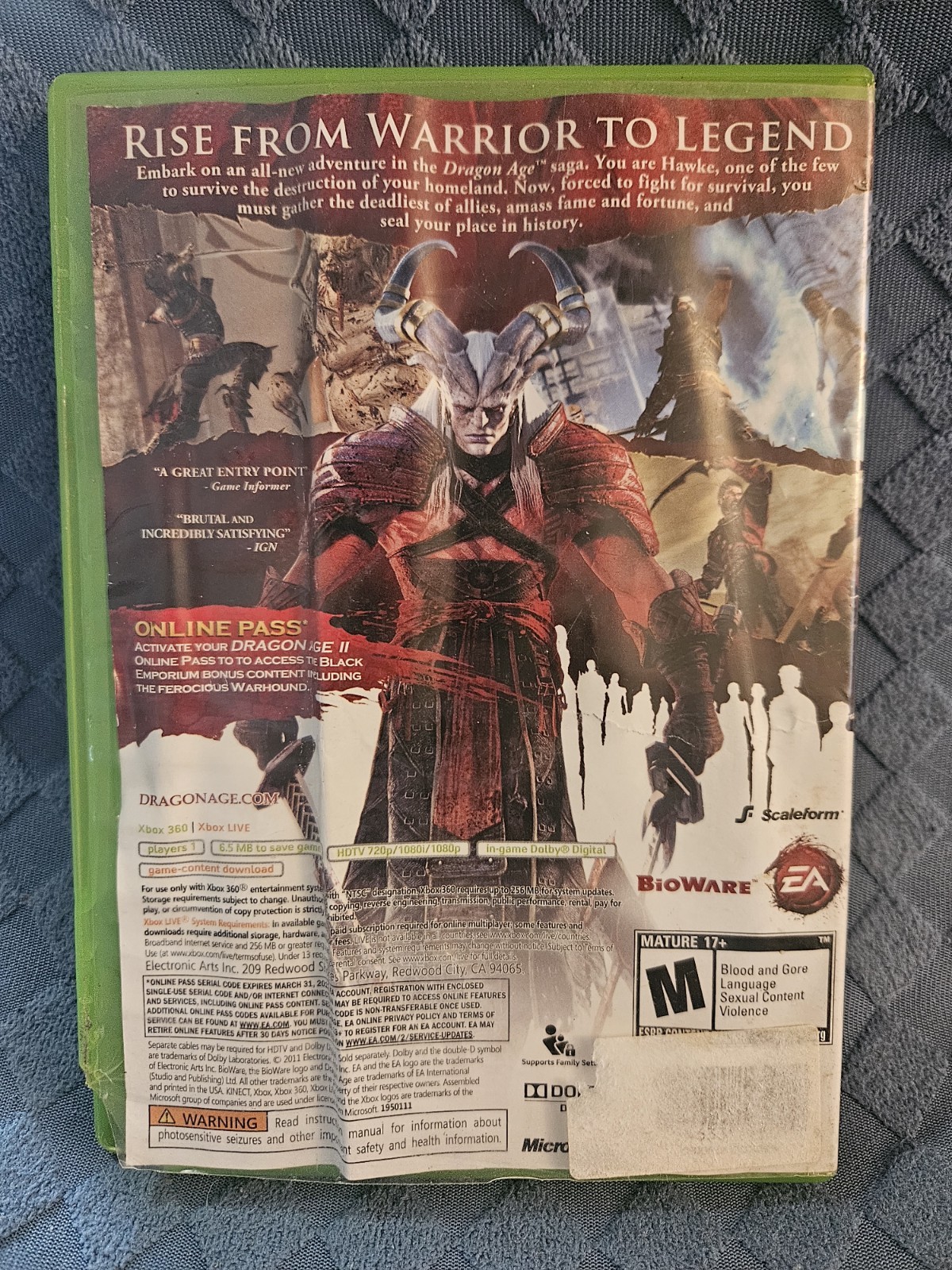 Dragon Age II (Microsoft Xbox 360, 2011)