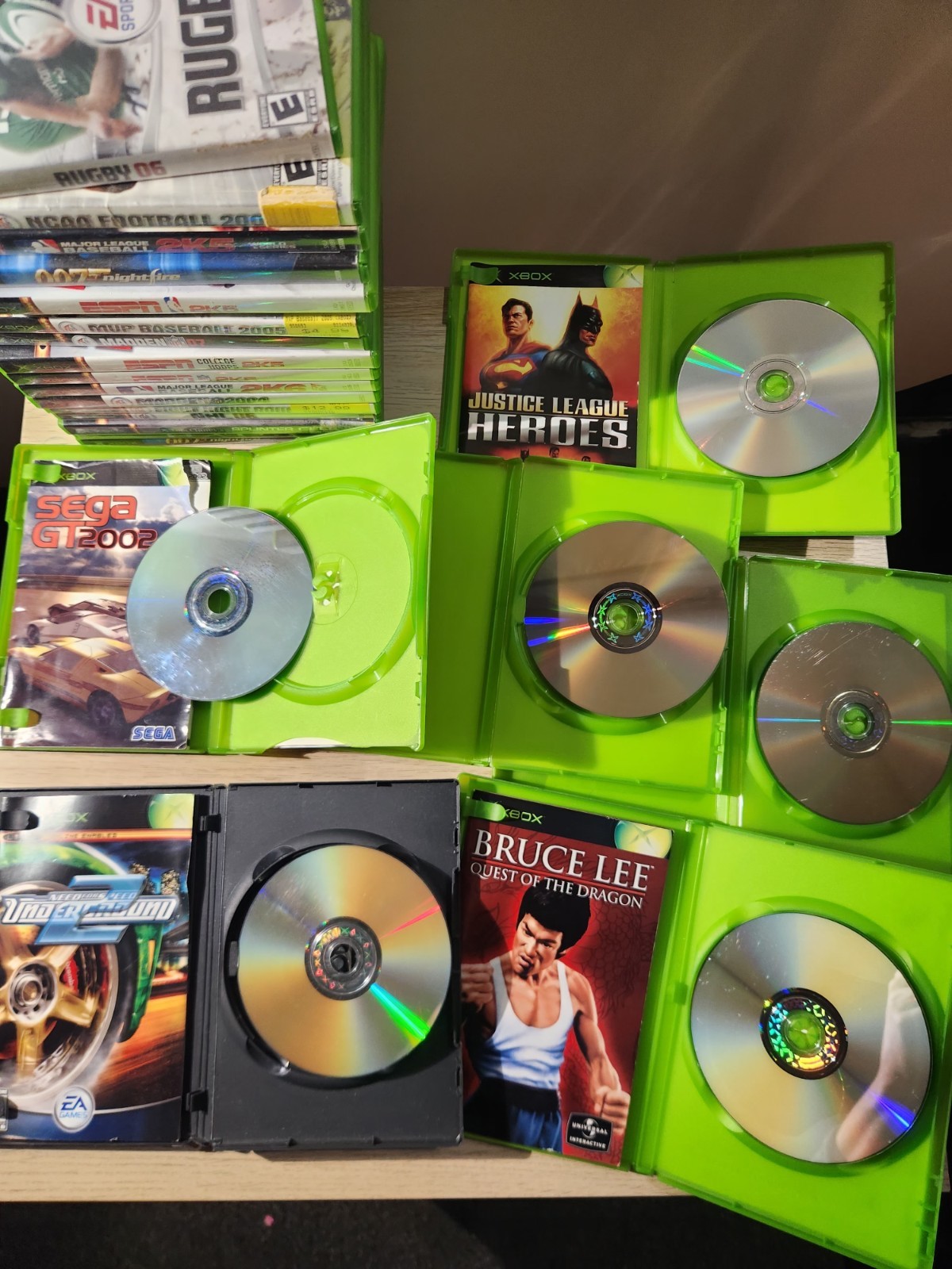 Microsoft Xbox Game Collection 23 Games 3 Wireless Controllers 1698/1537