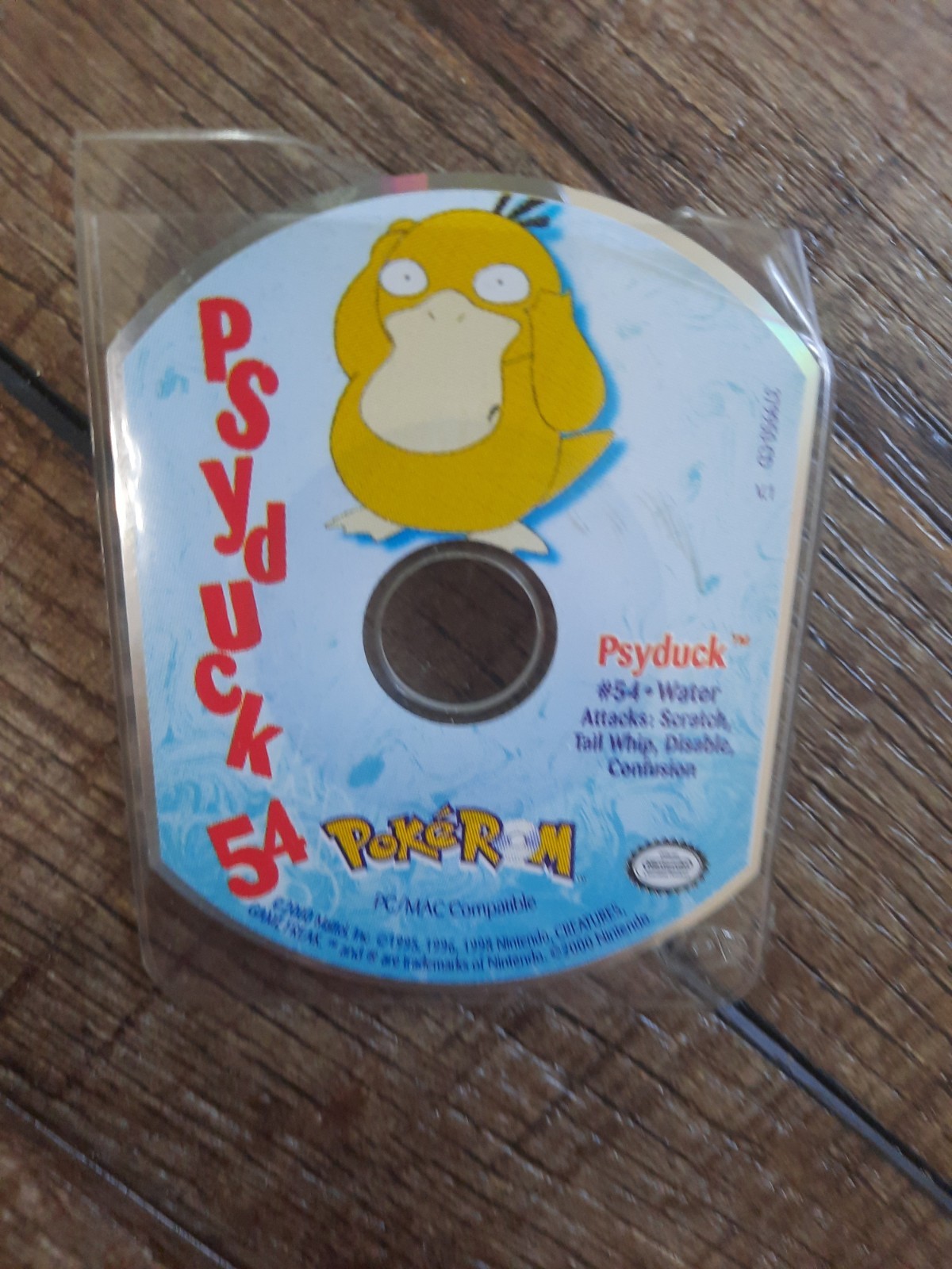 The Learning Company PokéROM Pokémon Psyduck #54 Educational CD-ROM PC/Mac 2000
