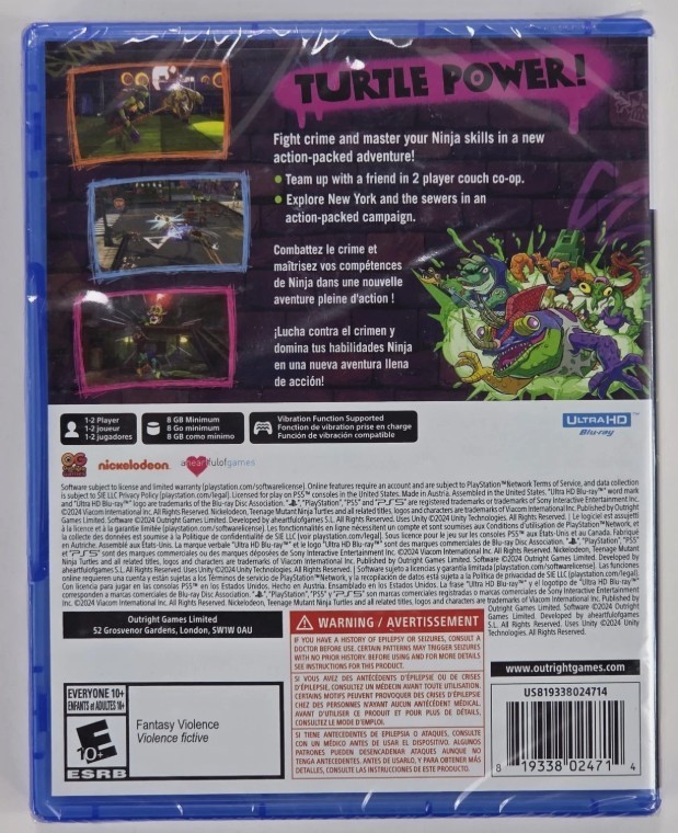 TMNT Mutants Unleashed – Sony PlayStation 5 – BRAND NEW