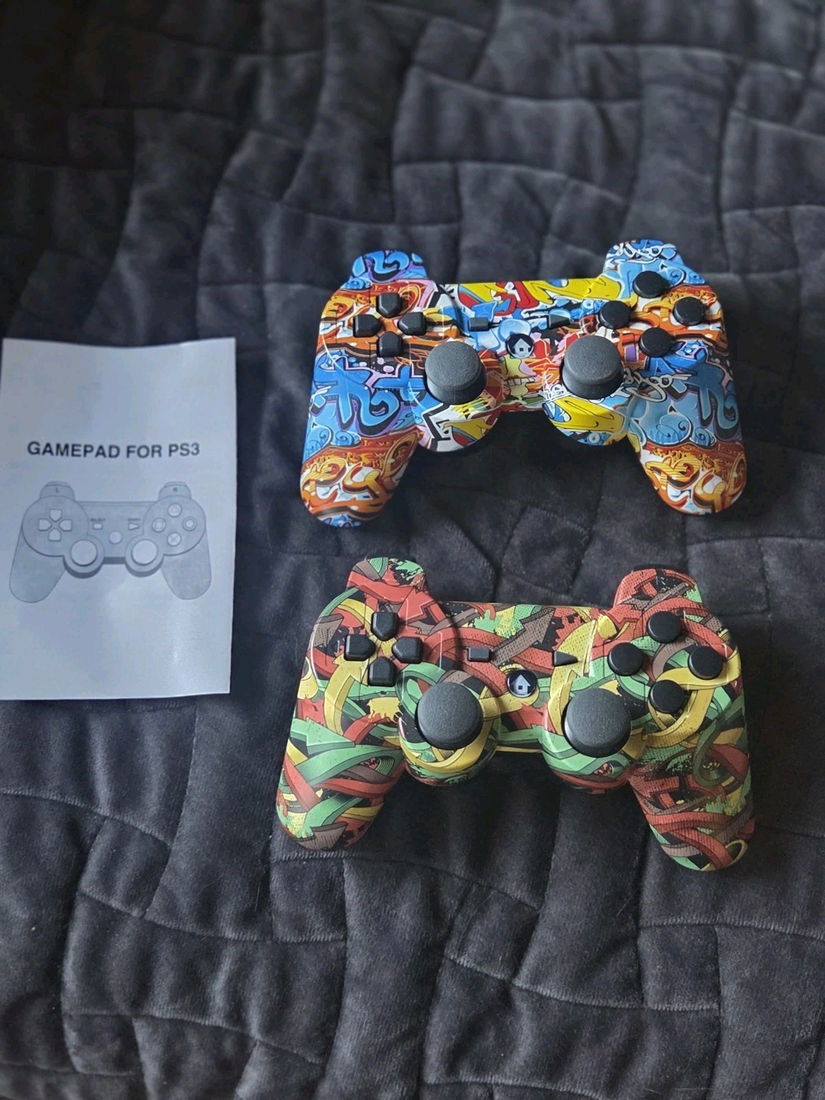 Sony PS3 Controllers “Street Art” 2 Third Party Wireless Dualshock
