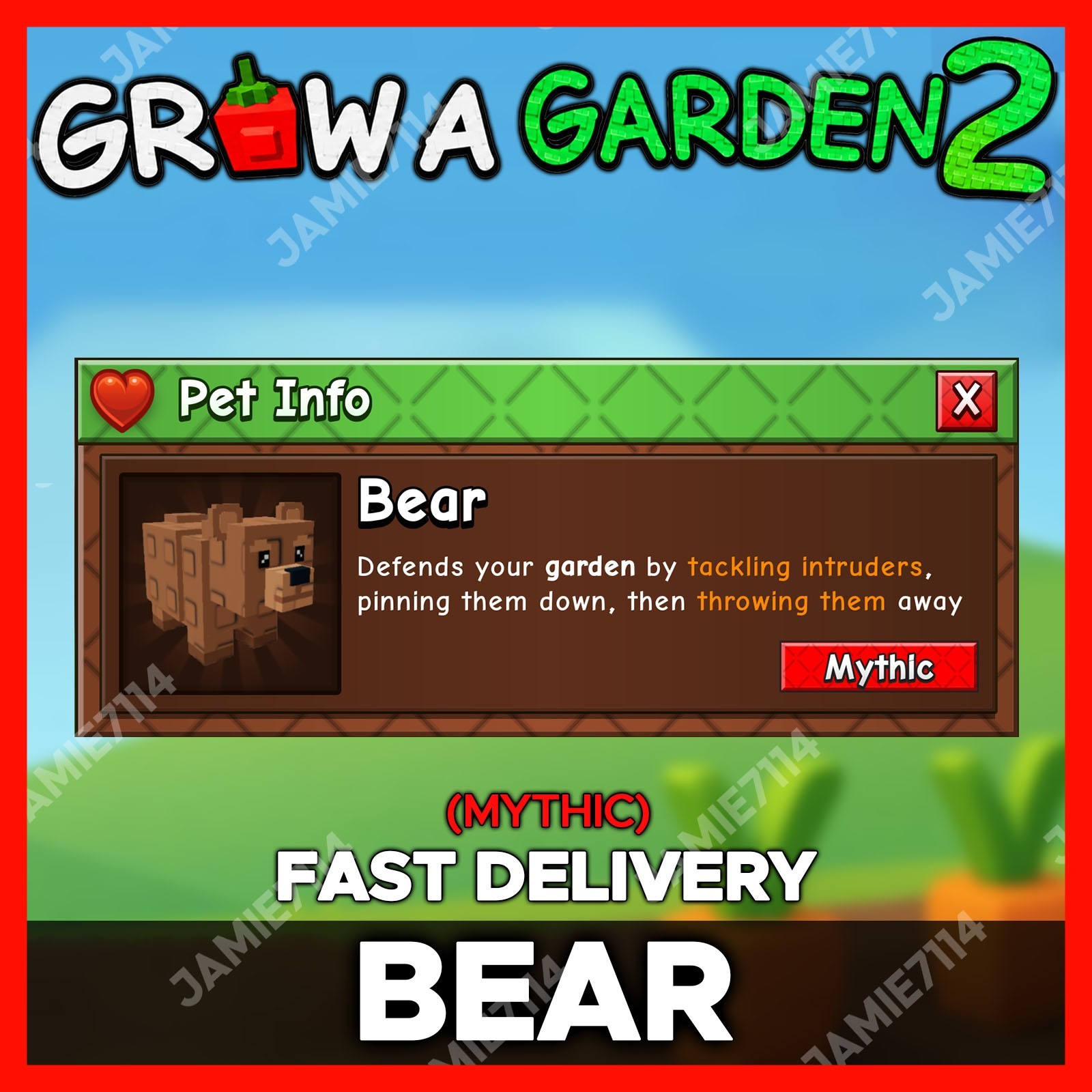 🪴Grow a Garden 2 | Bear | GAG2 Fast & Easy