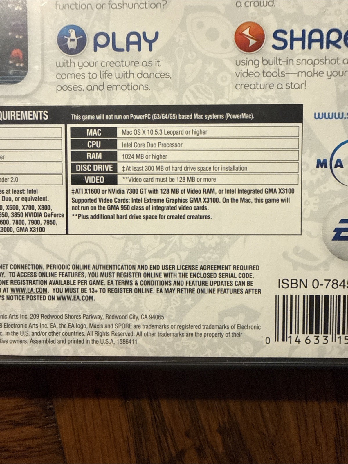 Spore Creature Creator (Windows/Mac, 2008) CIB