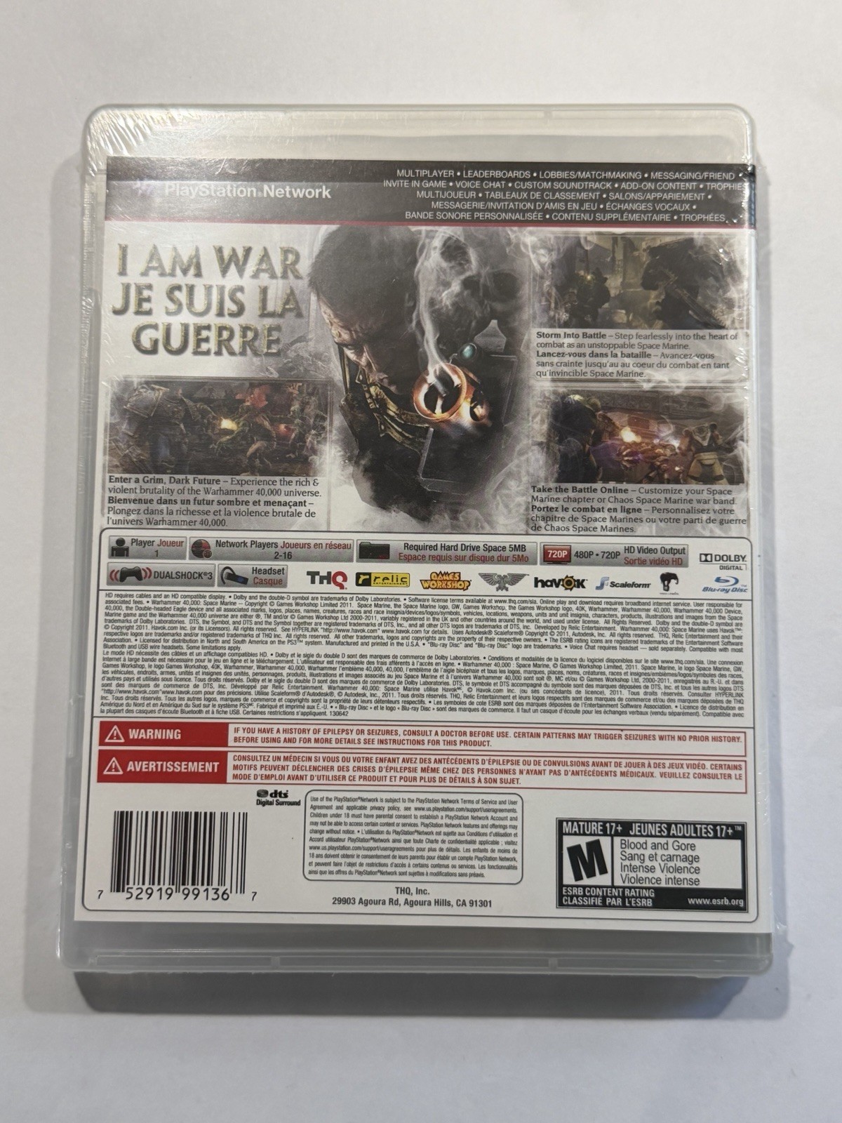 Warhammer 40,000: Space Marine PS3 Sony PlayStation 3, 2011 *New