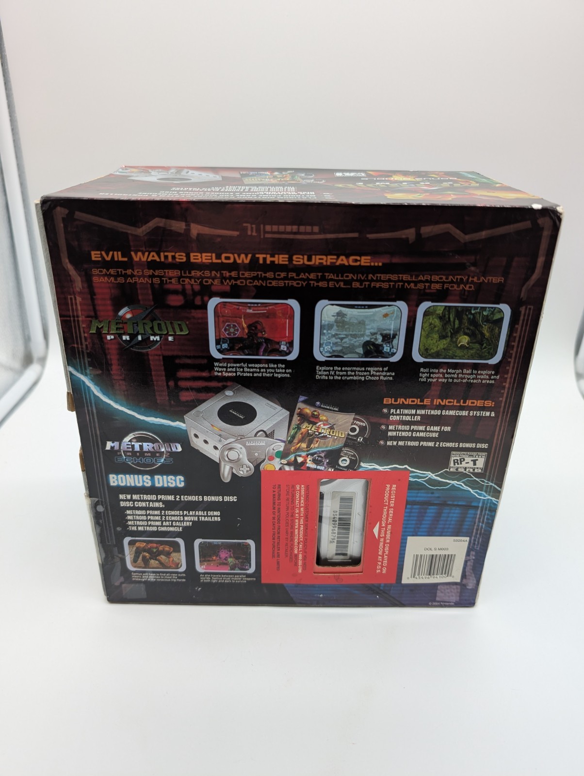 Platinum Metroid Prime Console Bundle Nintendo GameCube, SEALED! VGA, Brand New!