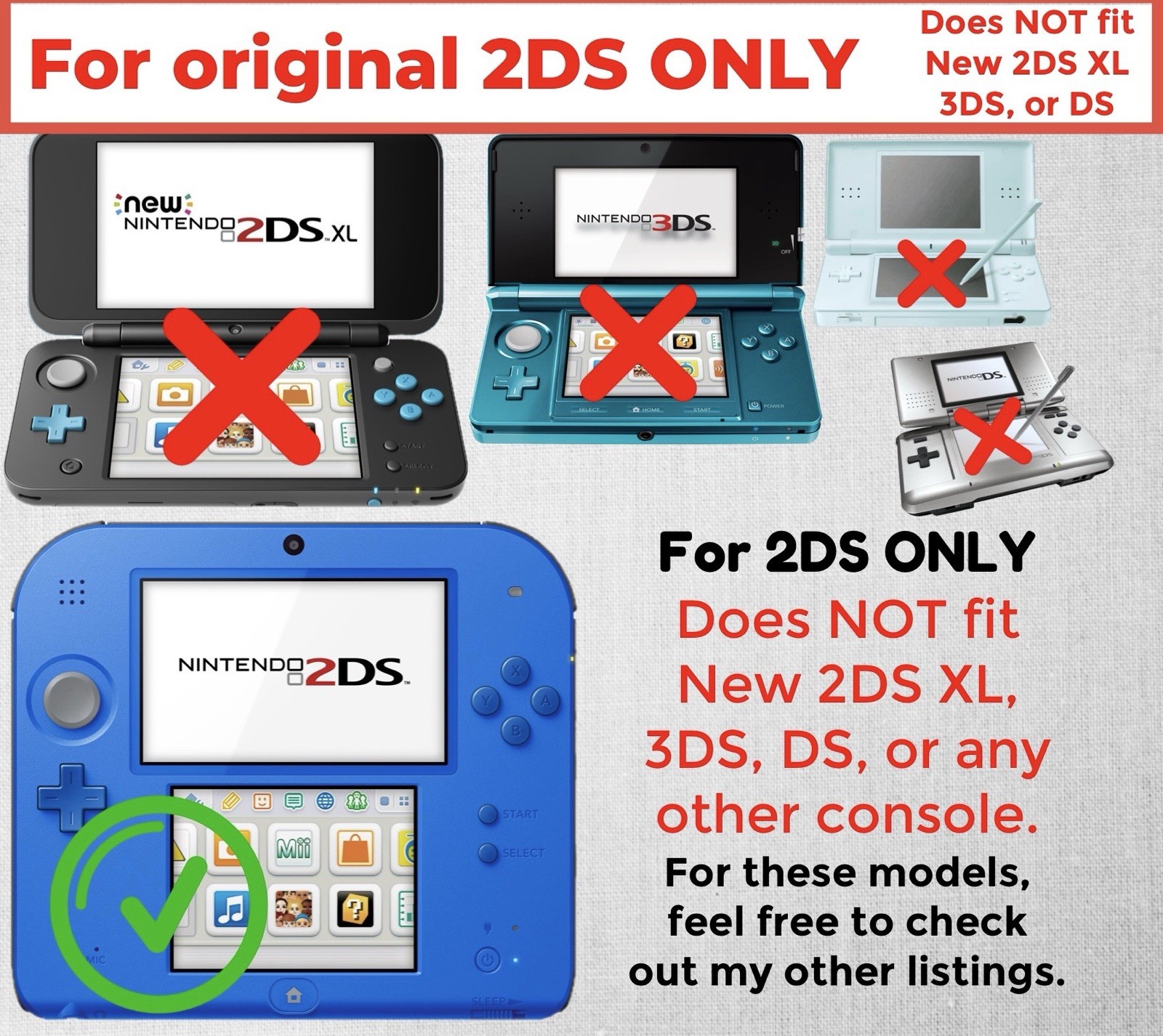 Replacement Stylus for Nintendo 2DS – Choose your Color!
