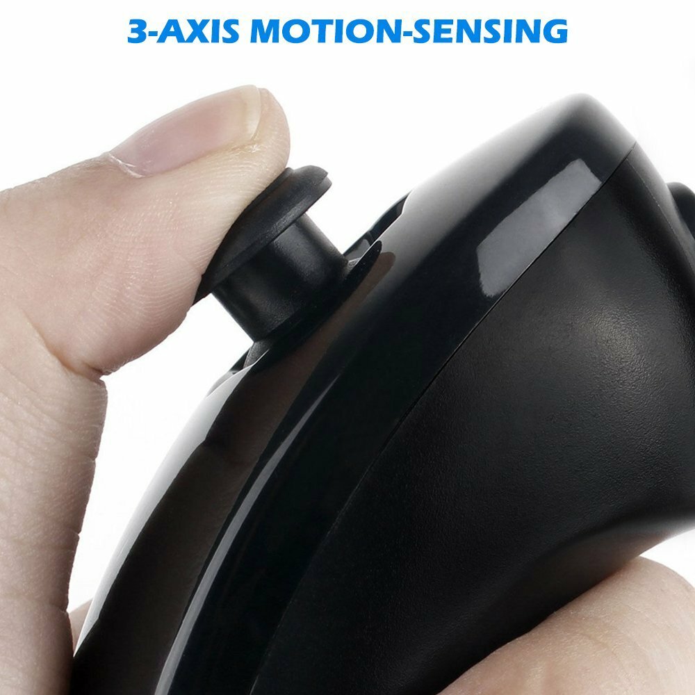 Wii Nunchuck Black For Nintendo Video Game Controller Remote For Wii & Wii U