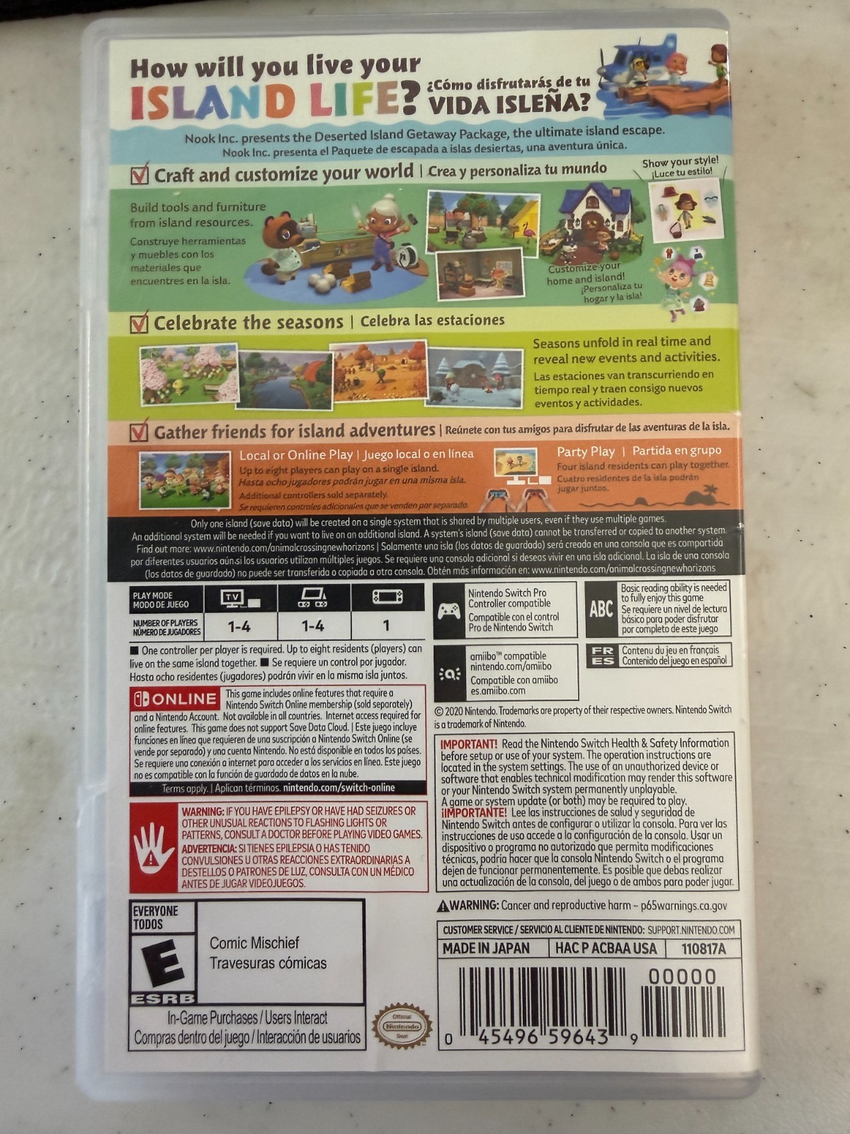 Animal Crossing New Horizons Nintendo Switch Complete CIB Authentic Tested