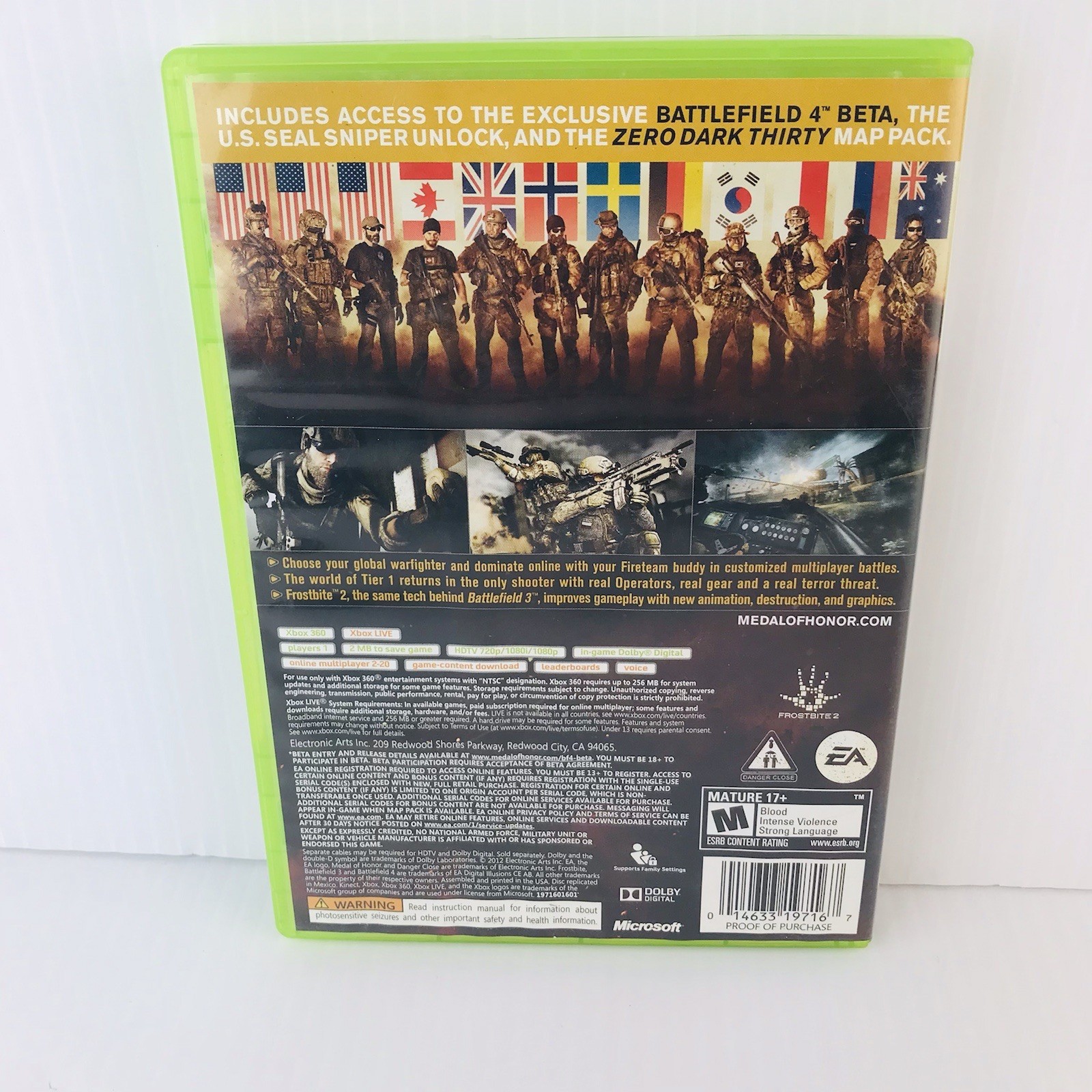 Medal of Honor: Warfighter (Microsoft Xbox 360) Complete CIB Tested 2 Disc