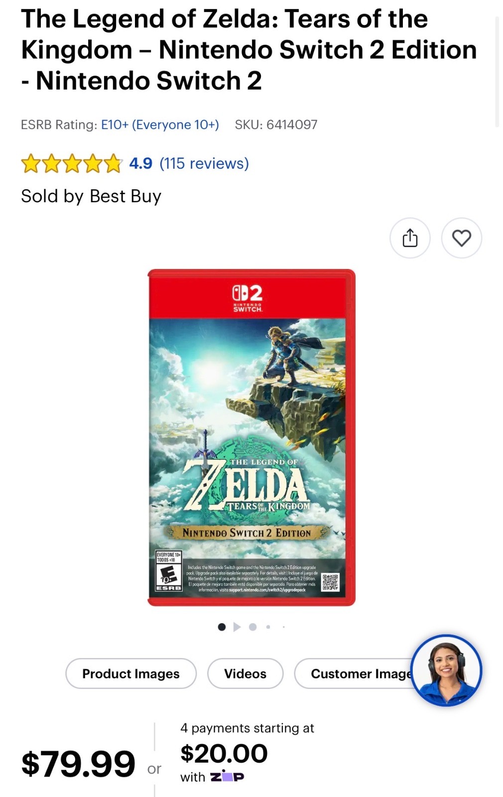 The Legends of Zelda: Tears Of The Kingdom—Nintendo Switch 2 Edition