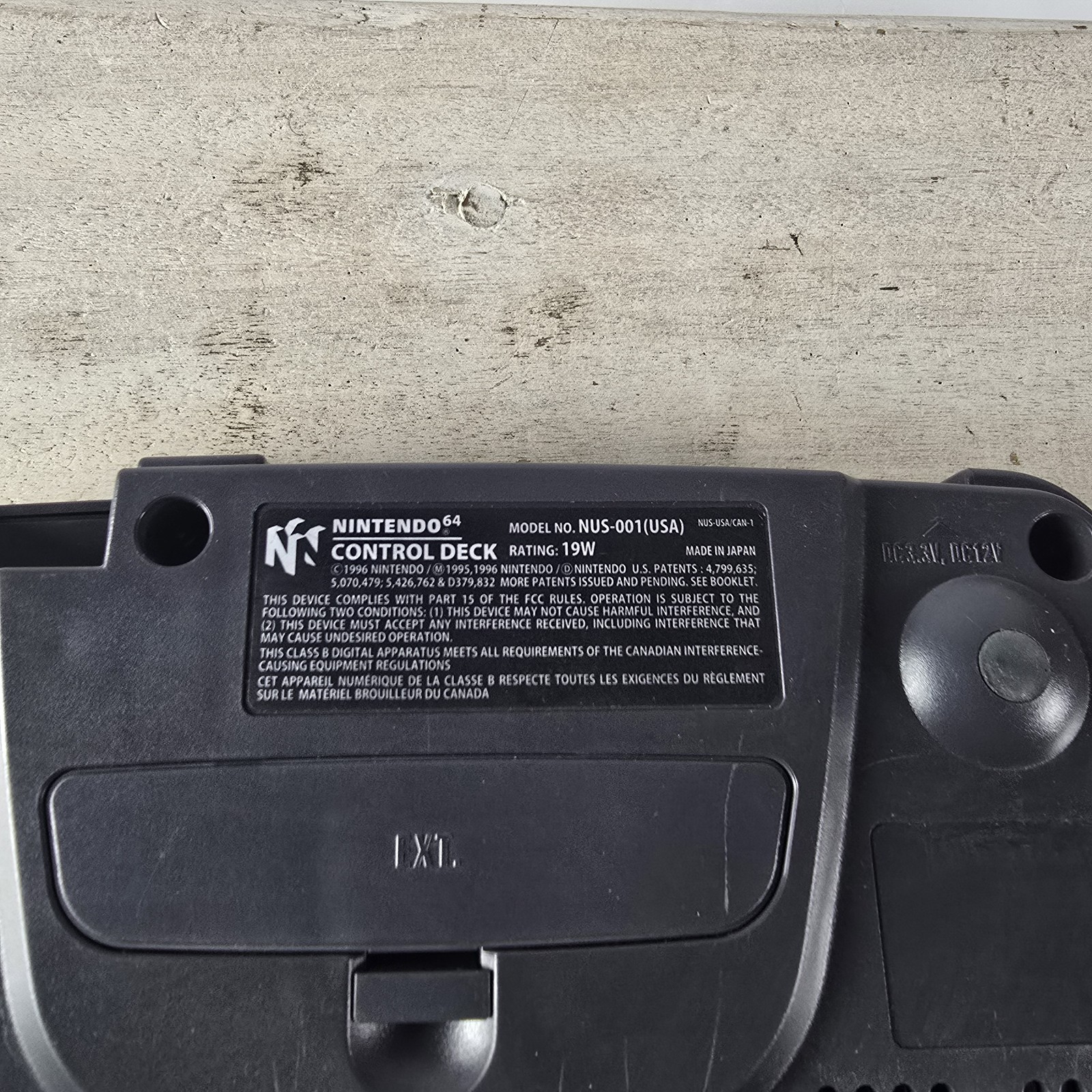 Nintendo 64 (NUS-001) Black Home Console w/ Expansion Pak Light Indicator Works