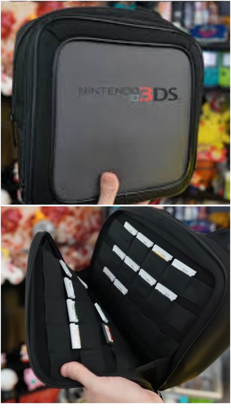 Official Nintendo 3DS Universal Transport Case Messenger Bag PowerA Black/Grey