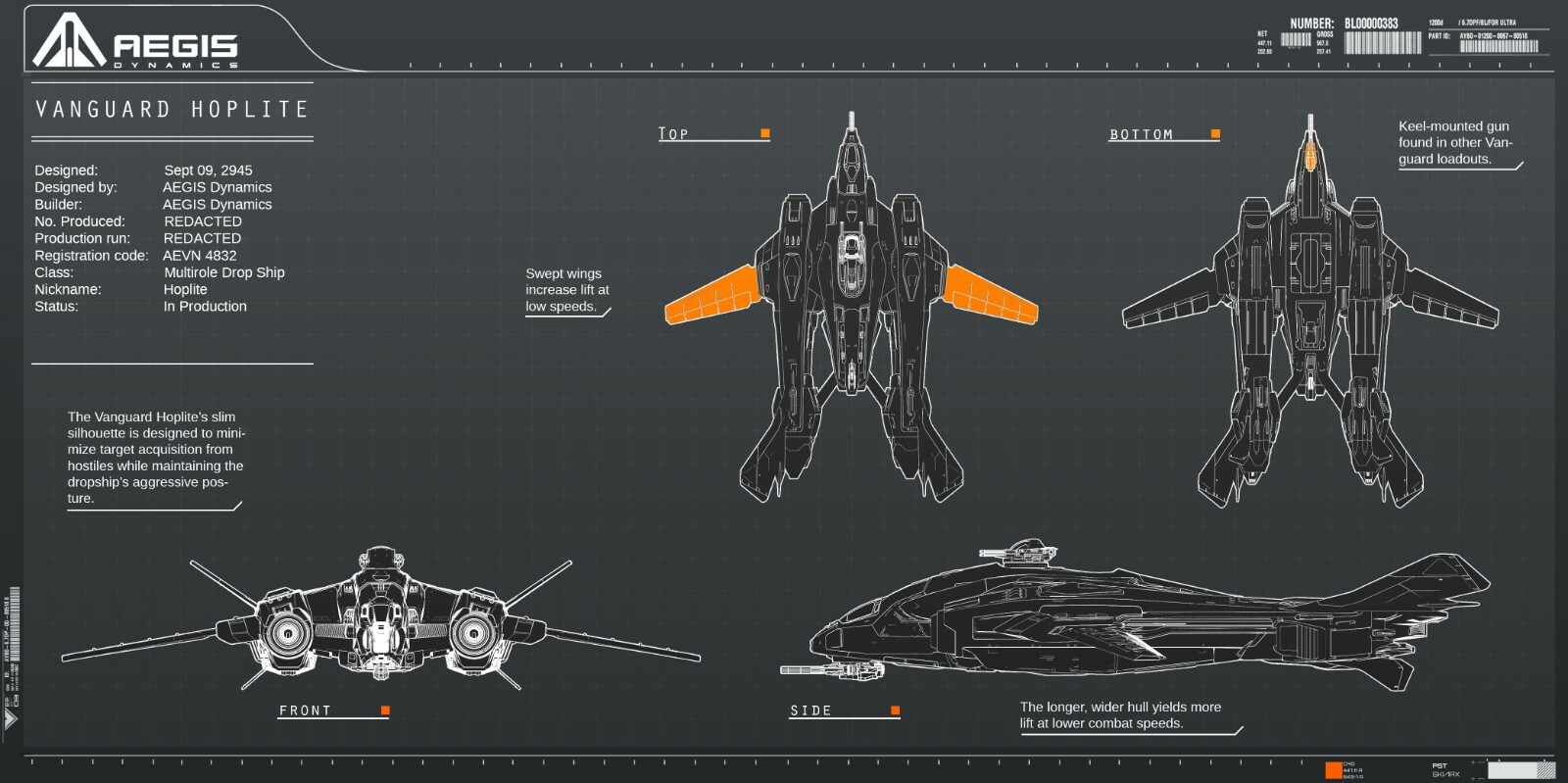 Star Citizen – AEGIS VANGUARD HOPLITE – UPGRADE – (CCU)