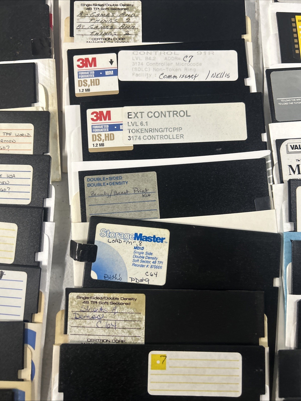 Commodore 64 Floppy Disks With Games Selling As Is for Blank Disk LOT Of 60