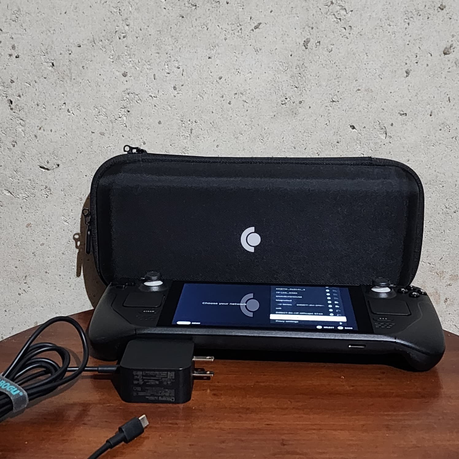 Valve Steam Deck 256GB LCD Bundle Handheld System Black w Charger & Case