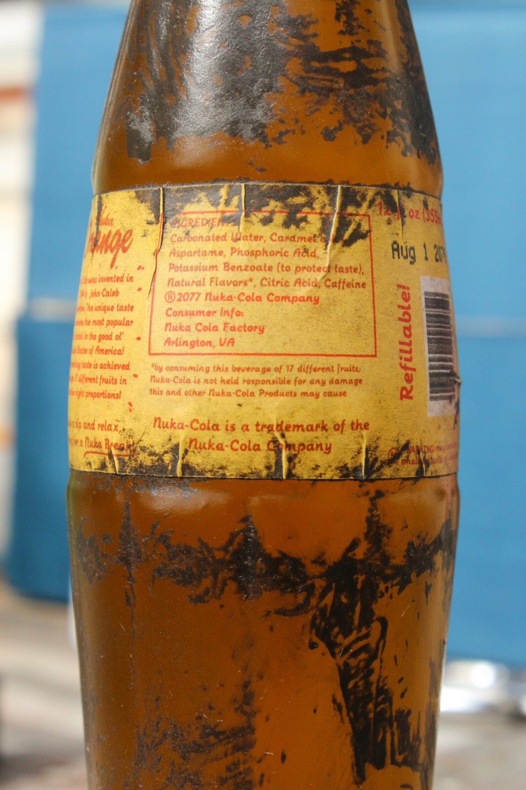 Handmade Nuka Cola Orange 12oz Bottle Replica Inspired from Fallout 4 / 76