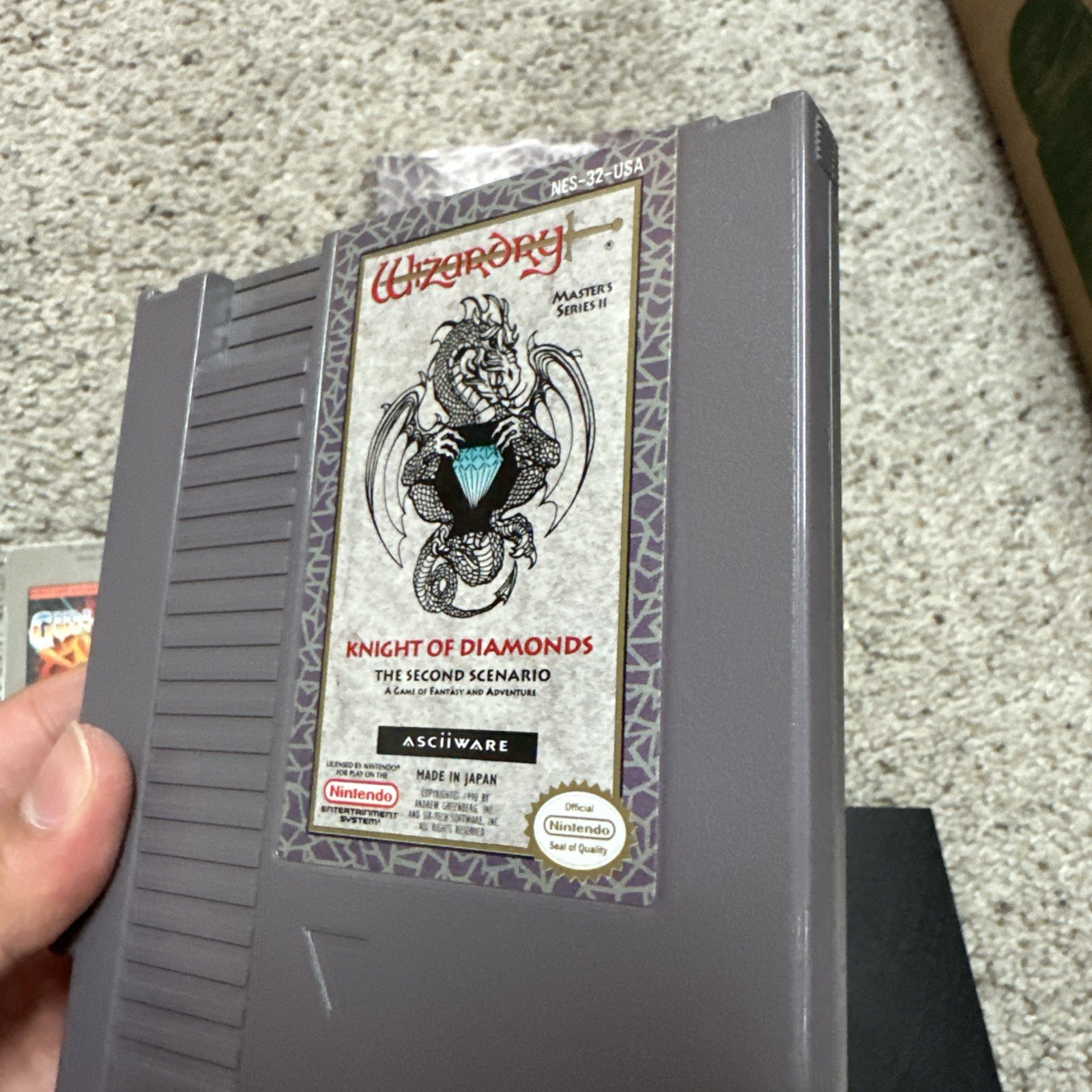 Wizardry: Knight of Diamonds NES Nintendo CIB Complete w/ Map & Reg Card RARE