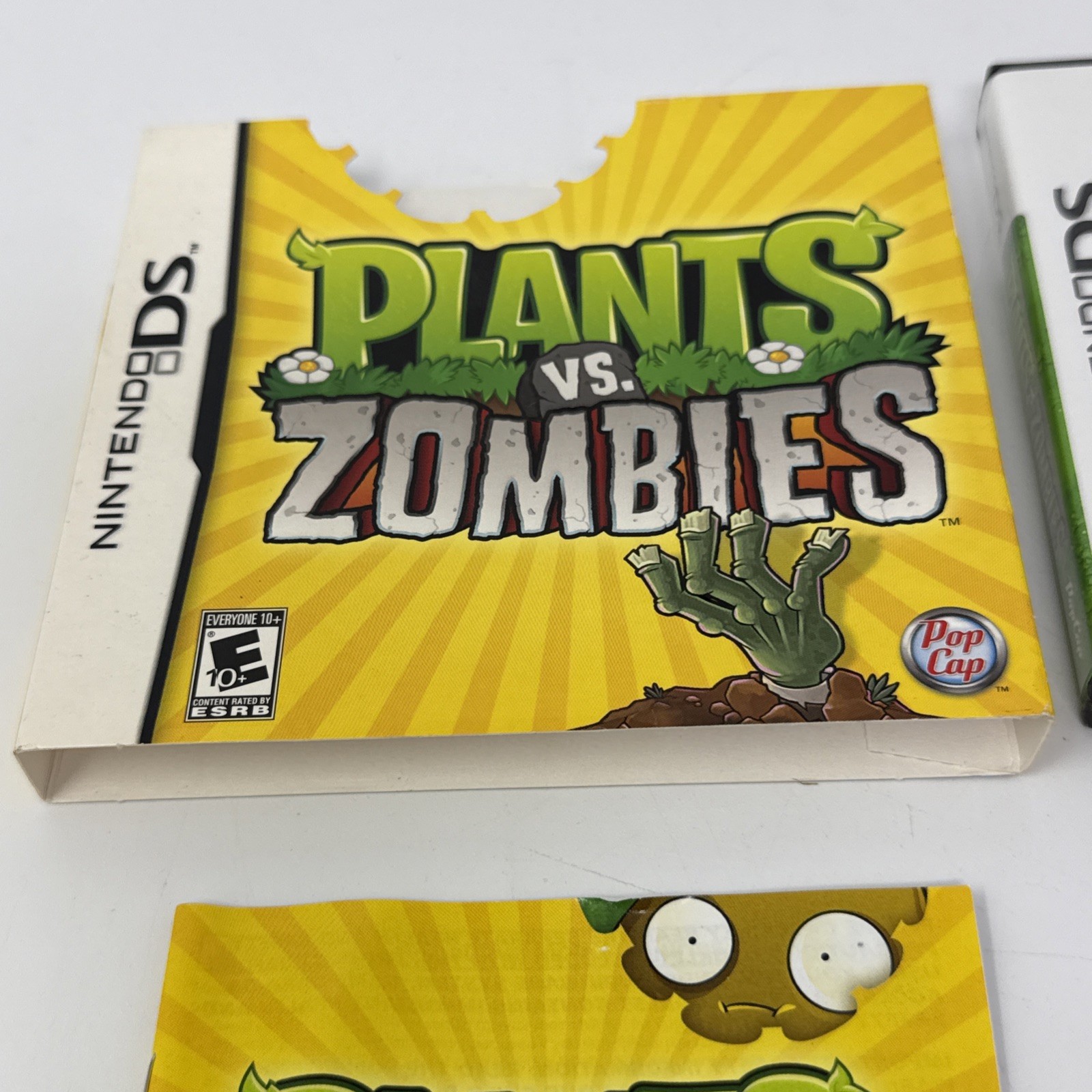 Plants vs. Zombies Nintendo DS Case, Manual, Outer Sleeve Only – NO GAME