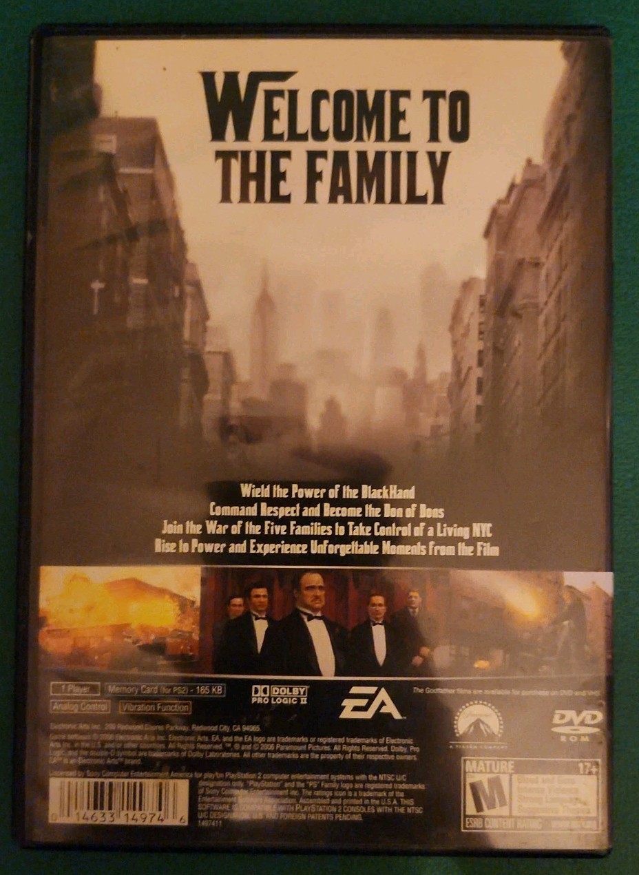 The Godfather Game PS2 PlayStation 2 Map And Manual Included, CIB
