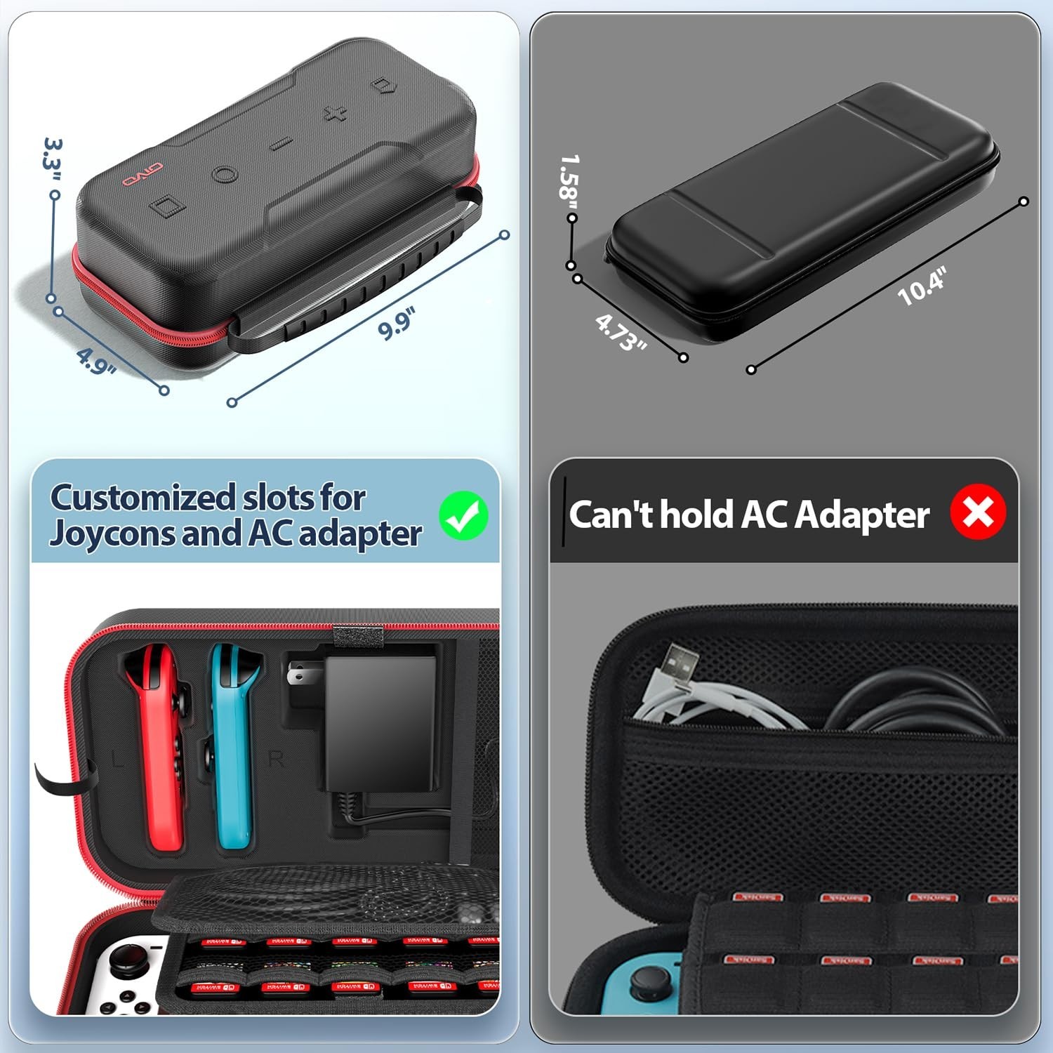 Switch Carrying Case Compatible with Nintendo OLED, Portable Switch Travel C…