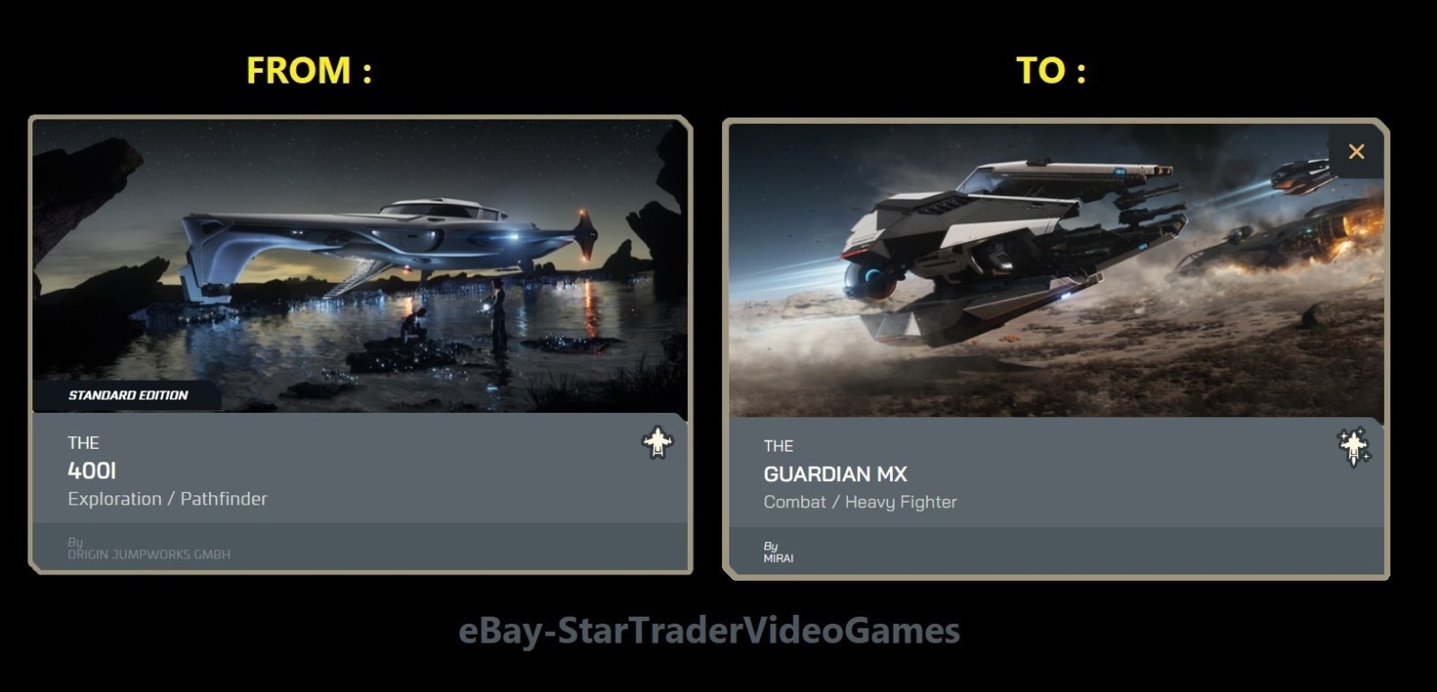 STAR CITIZEN – SHIP UPGRADE TO GUARDIAN MX – CCU SELECTION
