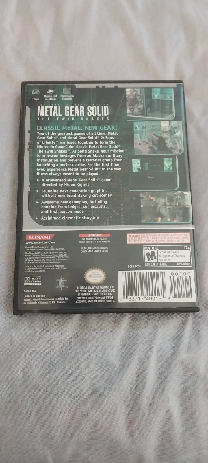 Metal Gear Solid-Twin Snakes – Nintendo GameCube