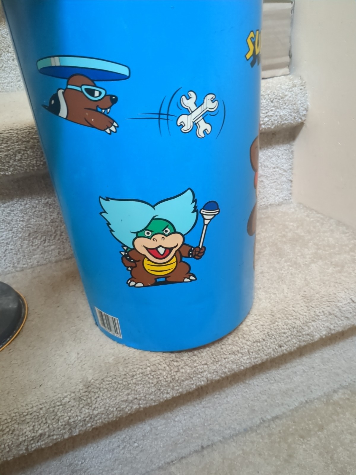 Super Mario trash can Set Bowser Peach Nintendo Japan Garbage Mario Bros 1 And 3