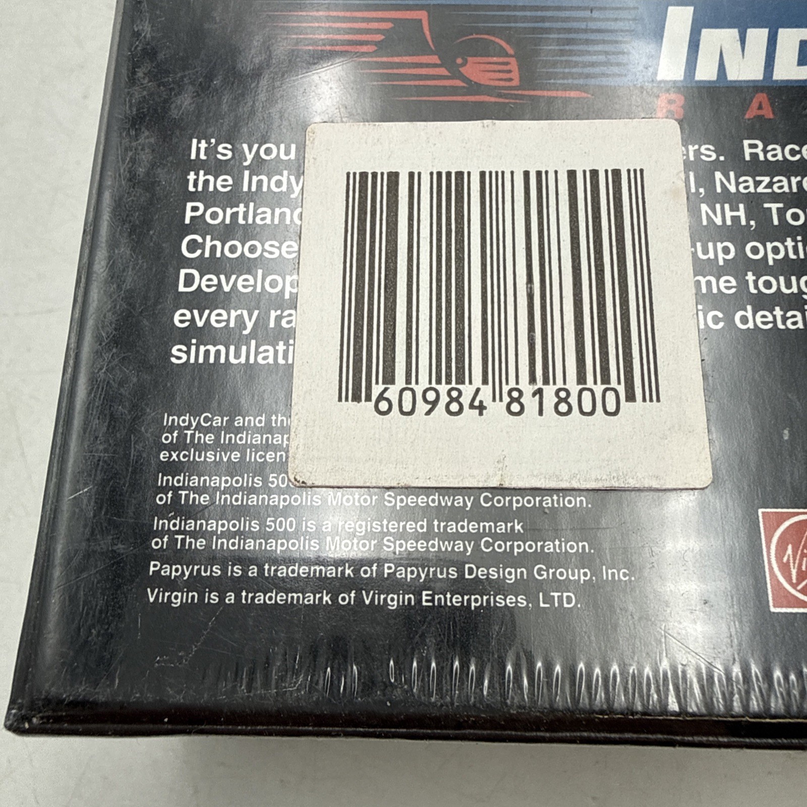 Indy Car Racing PC Game, Papyrus 1993 3.5″ Floppy Disk Big Box BRAND NEW SEALED