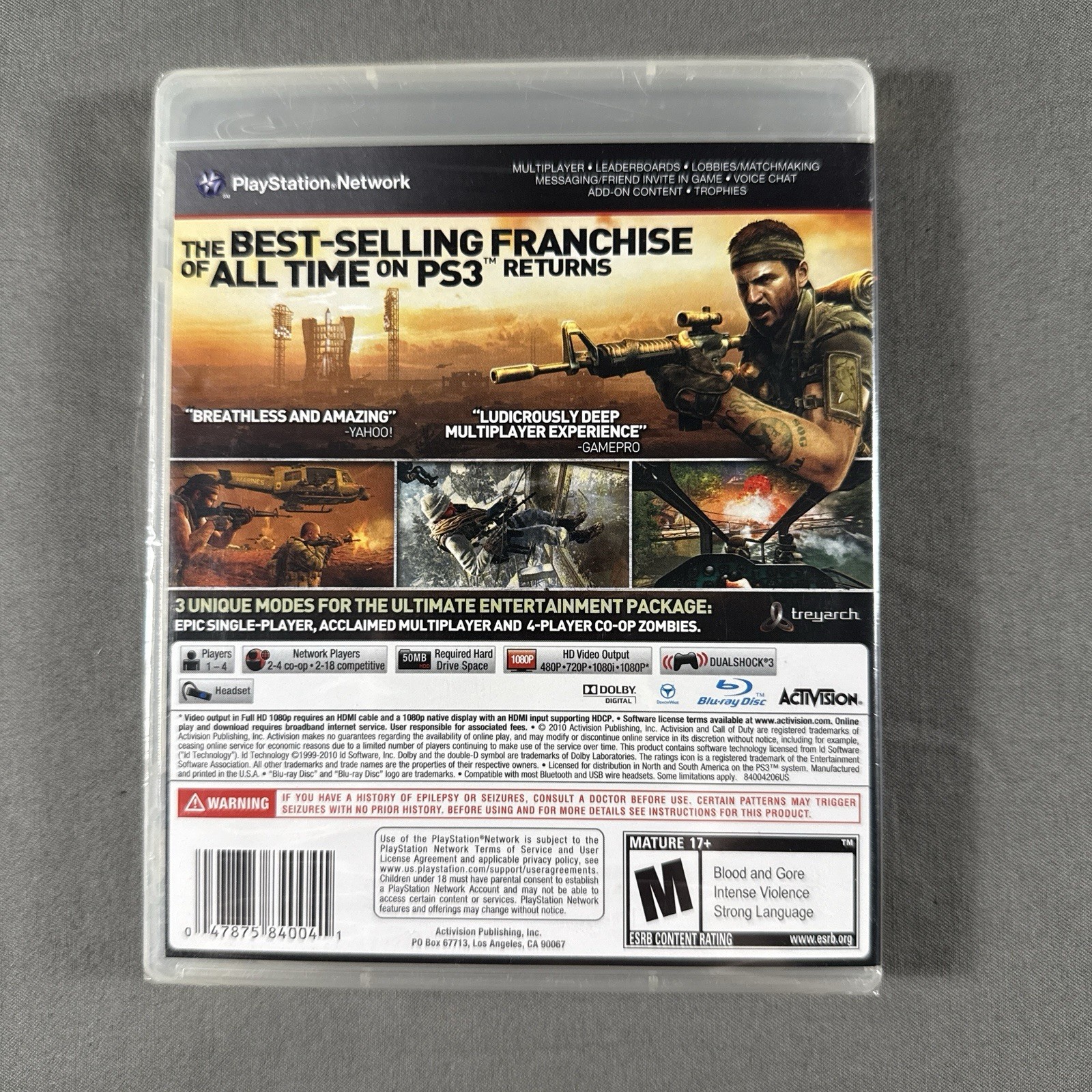 Call of Duty: Black Ops 1 Black Label Sony Playstation 3 PS3 Brand New Sealed!