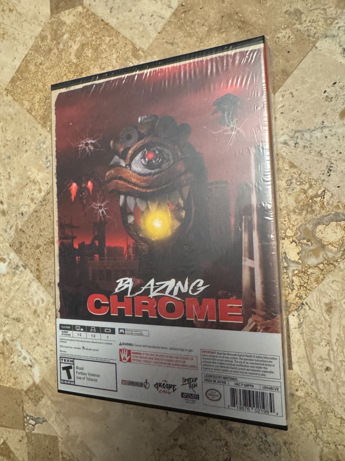 Blazing Chrome VHS Collectors Edition Nintendo Switch NEW SEALED Limited Run