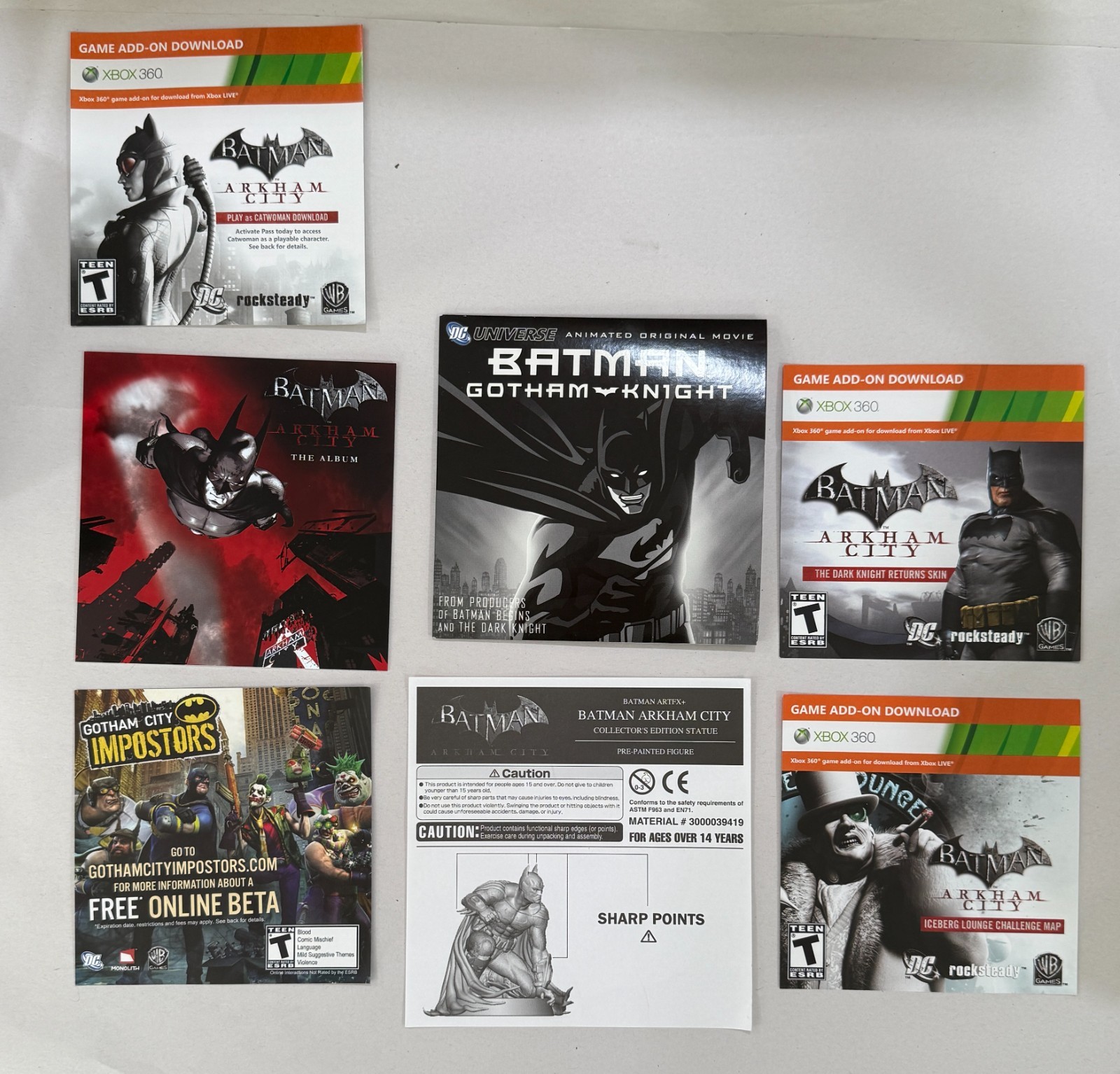 Batman Arkham City Collectors Edition – Xbox 360 – Yes inserts + Statue, No Game