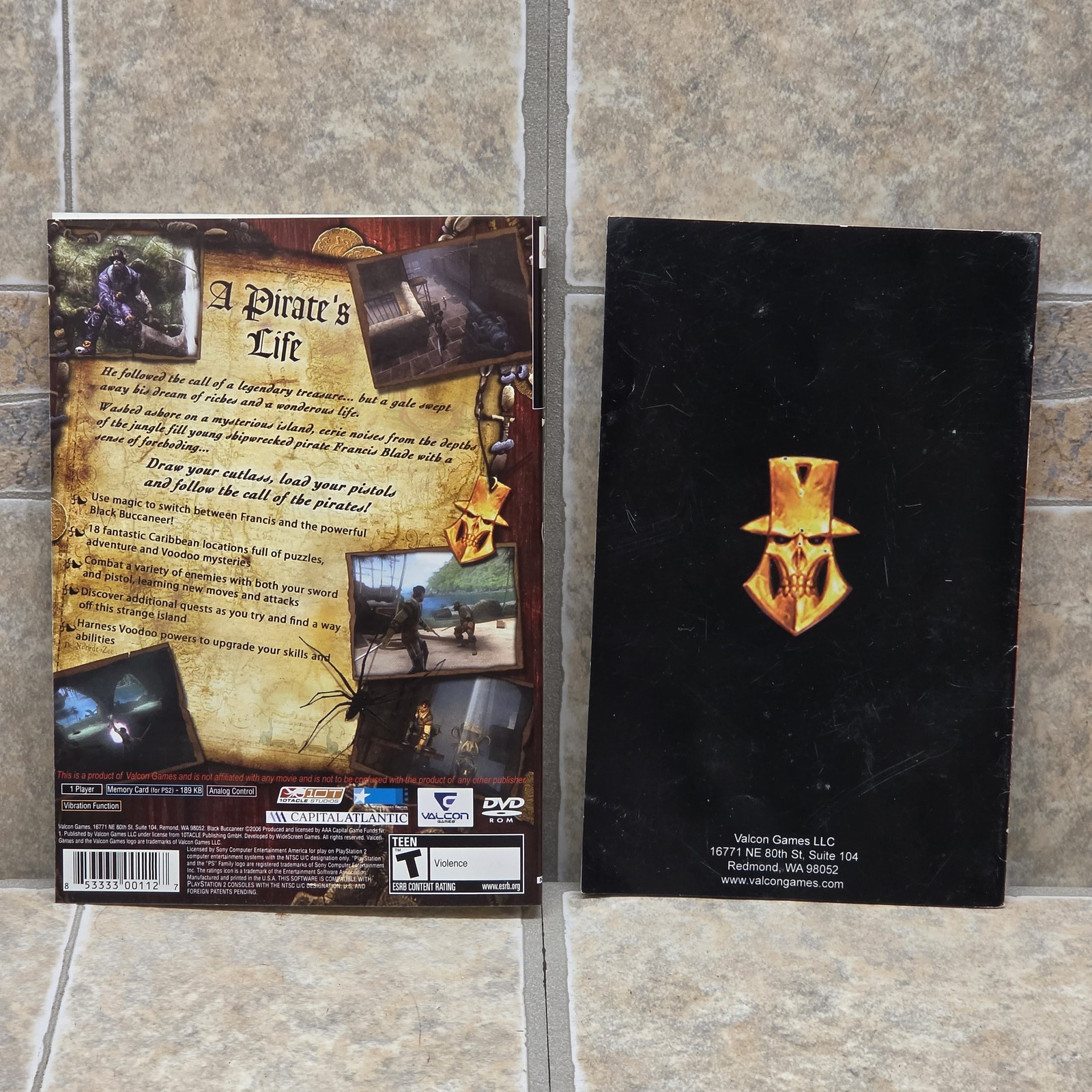 Pirates Legend of the Black Buccaneer PlayStation 2 PS2 Game Manual & Case Art